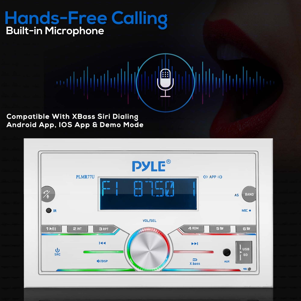 Marine Bluetooth CD/MP3 Radio Receiver - Waterproof Stereo System for Boats | Perfect for Outdoor & Marine Entertainment