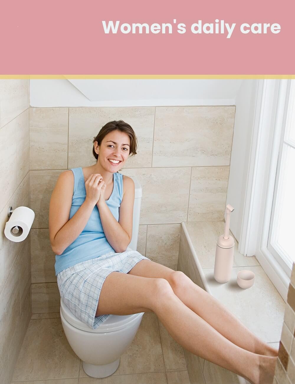 Portable Bidet 2-Pack - 12.85oz Handheld Peri Bottle for Postpartum Care, Travel & Personal Hygiene (Pink & White, Large Size) | BPA-Free & Eco-Friendly Design | Ideal for Women's Health, Postpartum Recovery, Outdoor Activities, Hospital Use & Daily Cleansing | Perfect for New Moms, Travelers, Camping Trips, Hiking Adventures & Post-Surgery Care | Use at Home, Gym, Office, Road Trips or Emergency Kits