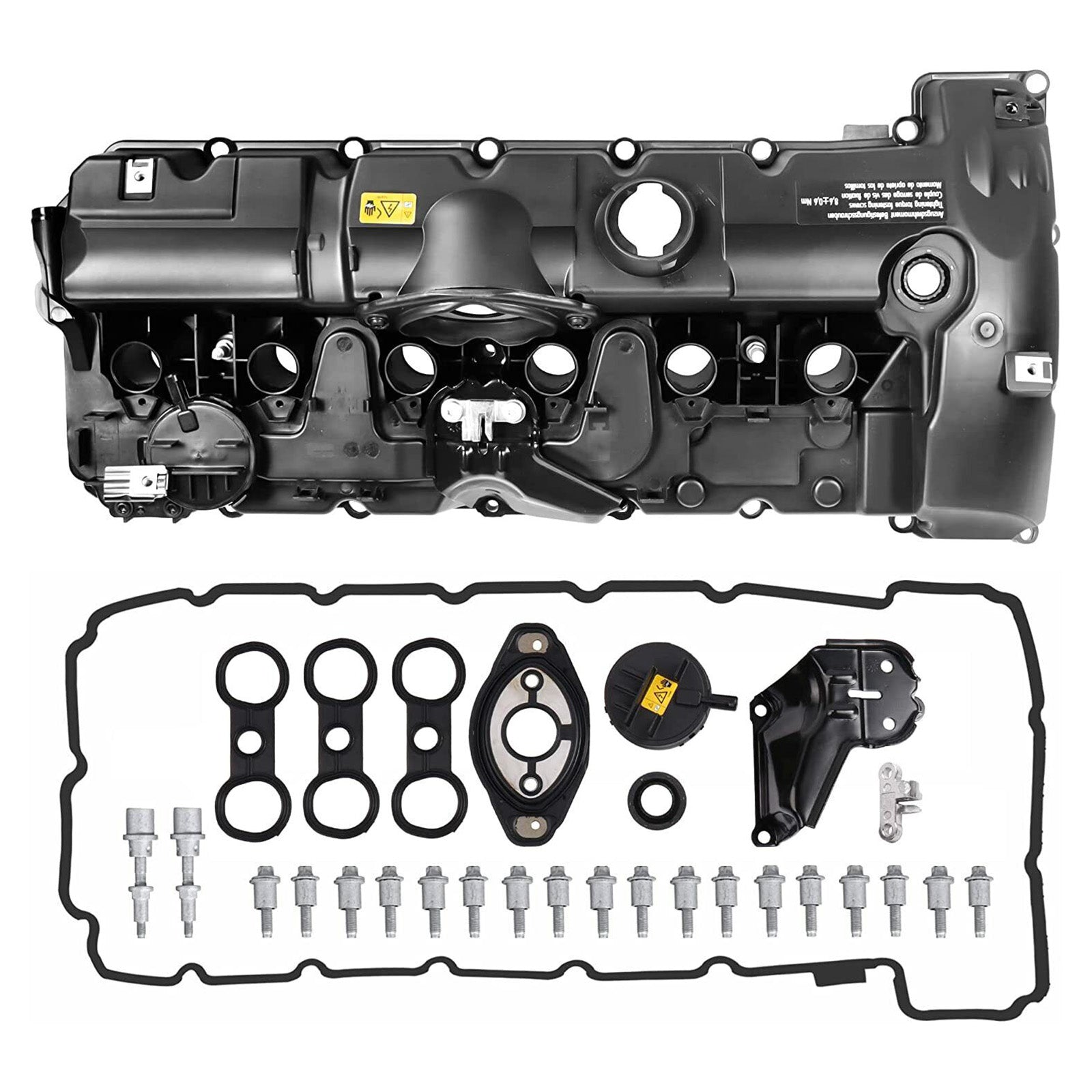 BMW 528xi 2008 L6 3.0L Valve Cover with Gasket & Bolts - OEM Replacement Part #11127552281 URO011833 264 935 - Perfect for Engine Repair & Maintenance