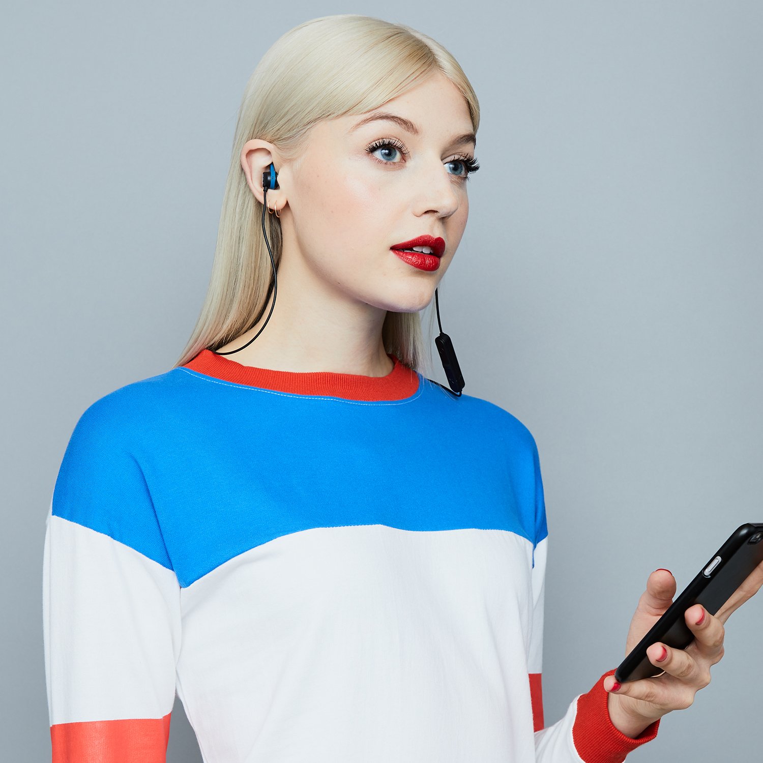 Sweatproof Wireless Bluetooth Earbuds - 6H Playtime, Hands-Free Call, Magnetic Design | Lightweight Sports Headphones for Running, Gym & Workout (Black)