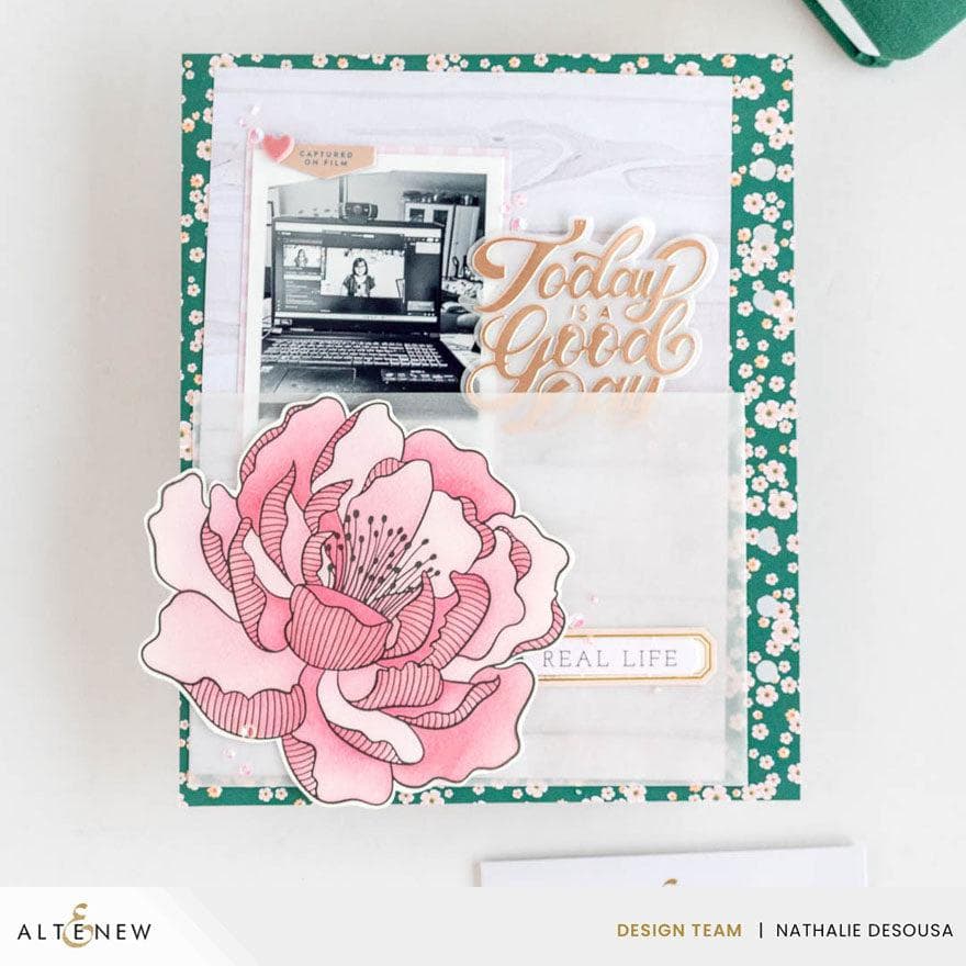 Magical Peony Press Plate for DIY Scrapbooking, Card Making & Home Decor - Floral Embossing Tool for Paper Crafts & Art Projects