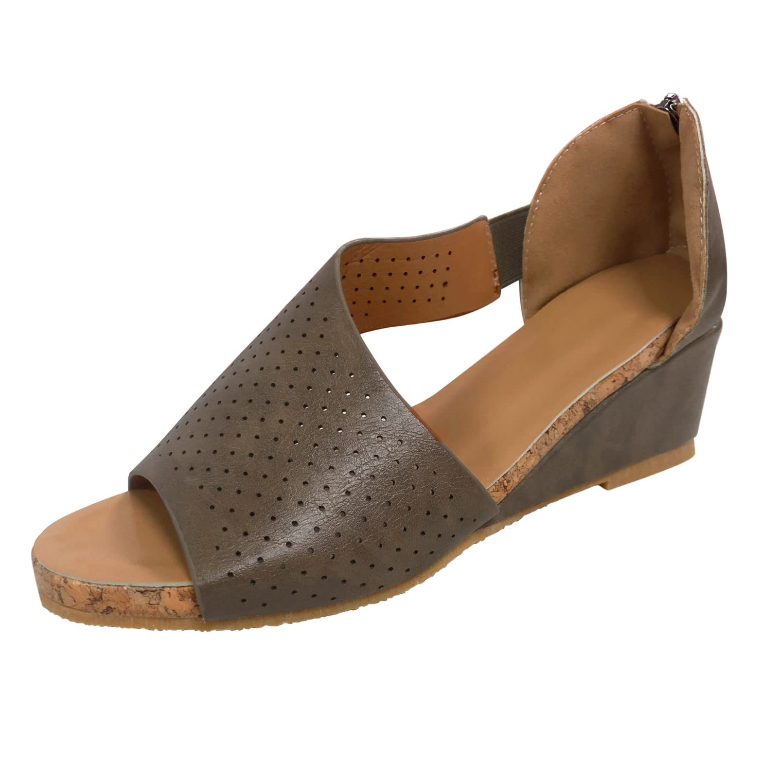 Women's Breathable Retro Roman Wedge Sandals - Comfortable Hollow Design High Heels for Spring & Summer | Perfect for Beach, Vacation, and Casual Outings