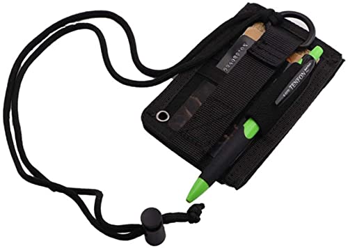 Tactical ID Card Holder with Hook - Credit Card Organizer Neck Lanyard & Key Ring for Badges | Perfect for Security Guards, Nurses, and Outdoor Enthusiasts