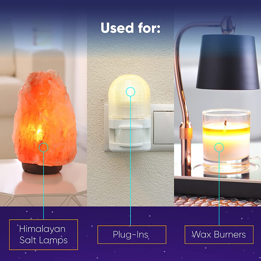 Lumenivo 120V 15W Replacement Light Bulb for Scentsy Warmer & Wax Melters - 15 Watt Nightlight Bulbs for Himalayan Salt Lamps, Candle Warmers & Plug-Ins - Pack of 10 Bulbs - Perfect for Aromatherapy & Home Fragrance Use