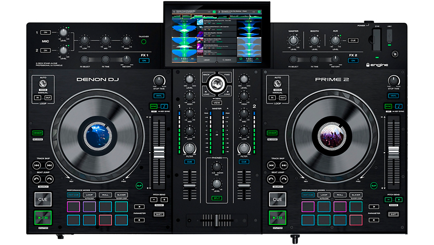 Denon Prime 2 Standalone 2-Channel DJ Controller for Professional DJs - Perfect for Clubs, Parties & Live Performances