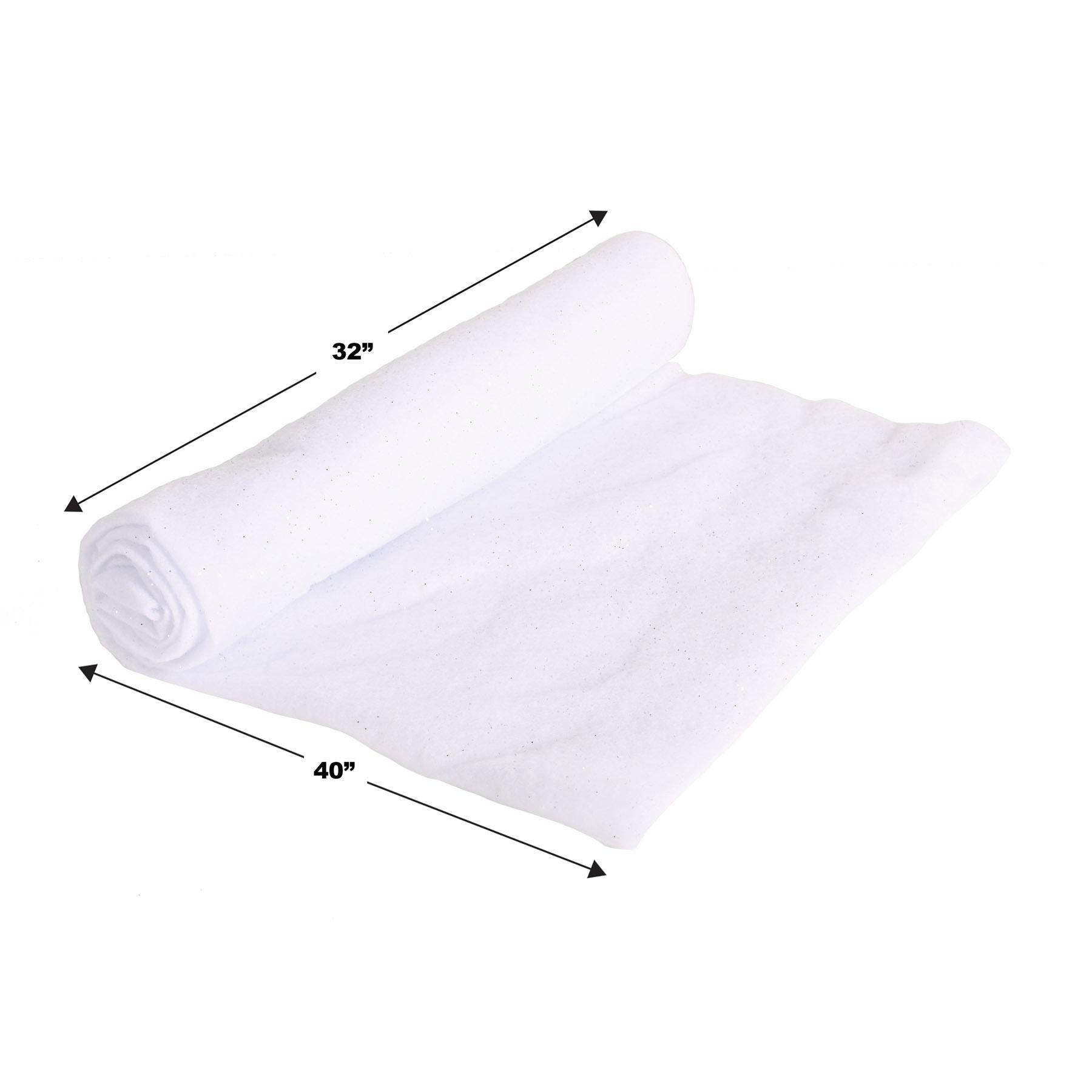 12 Pack Beistle Christmas Snow Blanket - Premium Flocked Snow Blankets for Holiday Decorations - Perfect for Christmas Tree Skirts, Fireplace Mantels, and Winter Party Decor