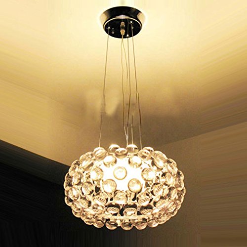 Modern Foscarini Caboche Ball Pendant Light - 35cm/50cm/60cm LED Chandelier for Study Room, Dining Room & Living Room - Elegant Ceiling Lighting for Home & Office Decor