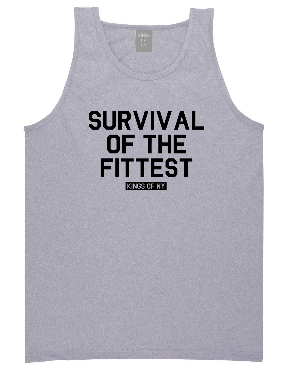 Survival of The Fittest Men's Workout Tank Top - Gym & Outdoor Training Shirt for Fitness, Running & CrossFit