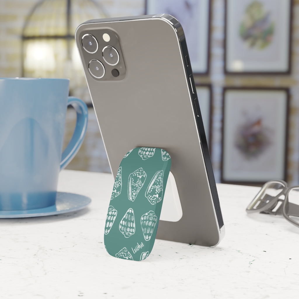 Shell Phone Grip - Non-Slip Phone Holder with Adhesive for All Smartphones - Perfect for One-Handed Use While Driving, Shopping & Taking Selfies