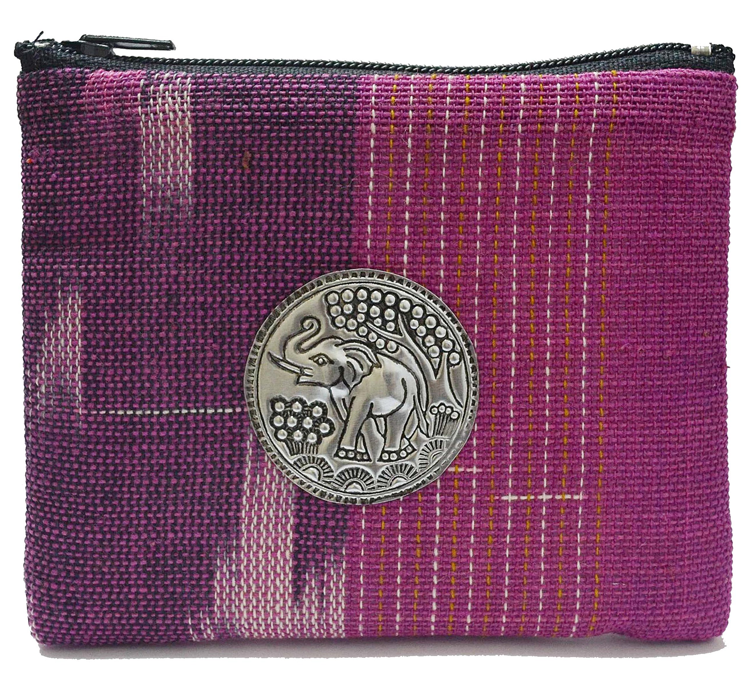 Thai Handmade Elephant Coin Purse - Vintage Style Small Wallet from Thailand - Perfect for Travel, Gifts & Collectibles