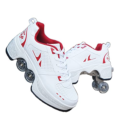 Best Women's & Girls' Roller Skates with Retractable Wheels - Quad & Inline Skates for Boys, Adults & Kids - Perfect for Parkour, Outdoor Skating & Fun Activities
