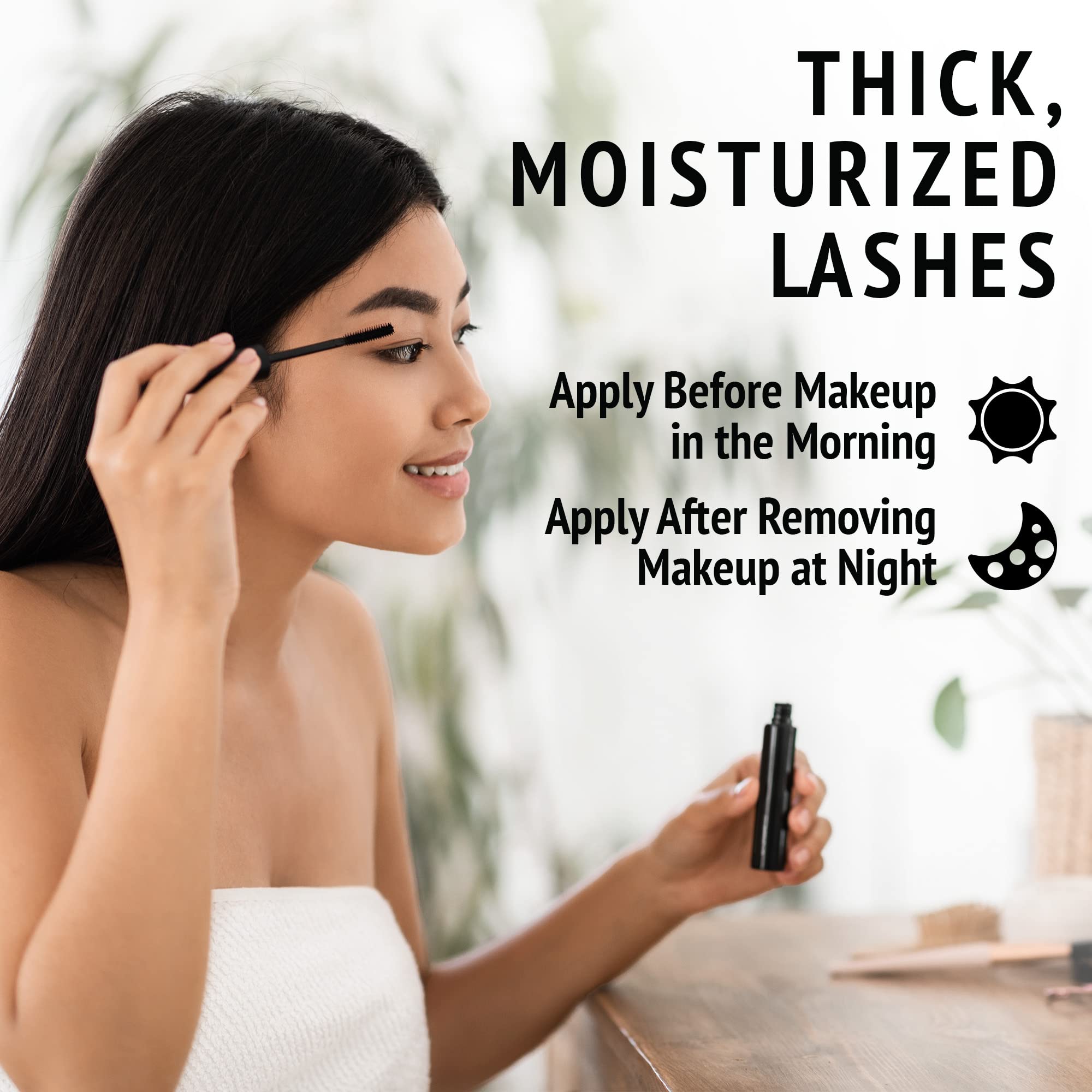 Natural Lash & Brow Growth Serum - 5ml Plant-Based Peptides for Longer, Fuller Eyelashes in 12 Days | Cruelty-Free, Vegan Formula by Simply Naked Beauty | Perfect for Daily Eyelash & Eyebrow Enhancement Routine