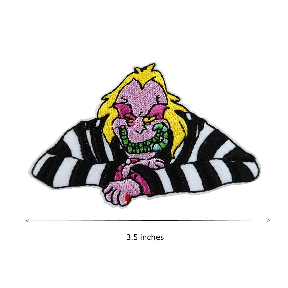 Halloween Monster Embroidered Iron On Patch - Spooky Costume Accessory for DIY Jackets, Bags & Halloween Decorations
