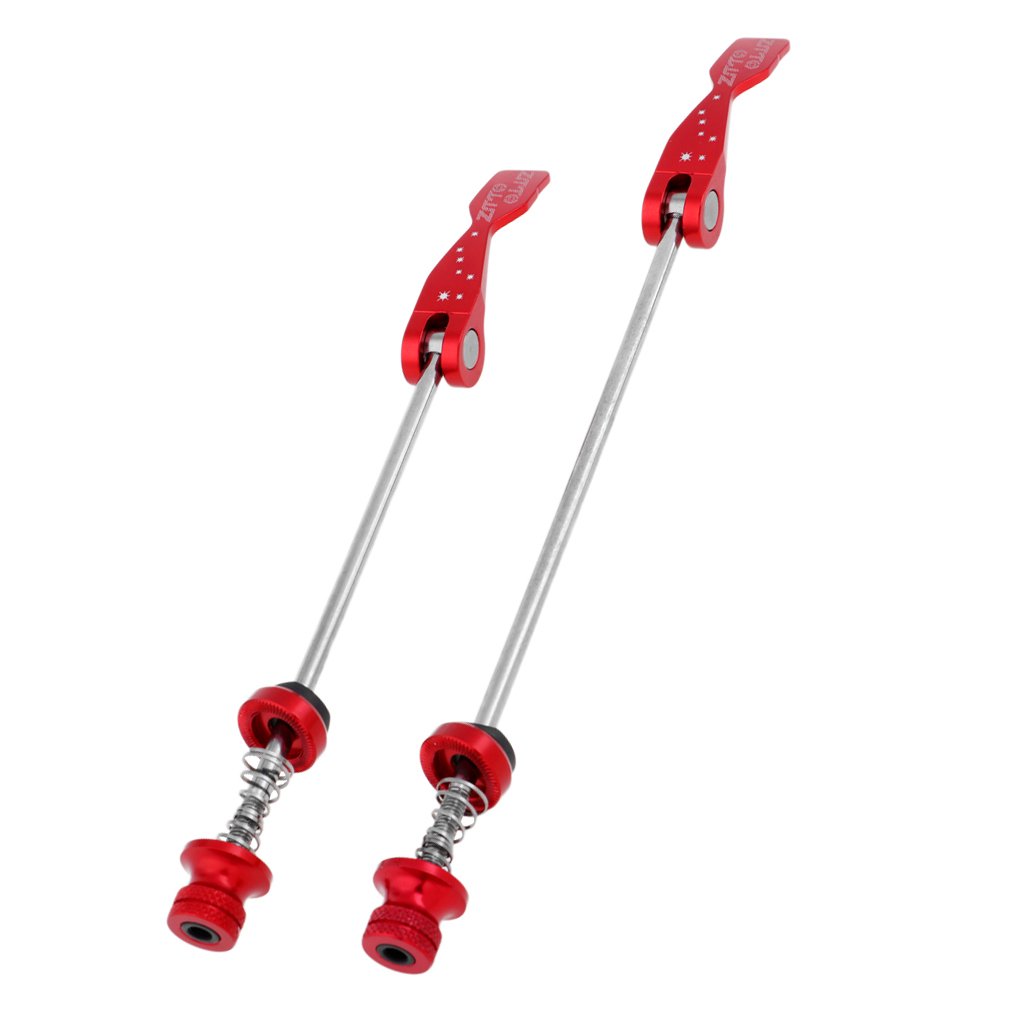 LEIPUPA Bike Skewer - Quick Release Wheel Hub Skewer for Mountain Bike, Road Bike & BMX - Durable Red Cycling Lever (1 Pair) - Perfect for Commuting, Trail Riding & Bike Maintenance
