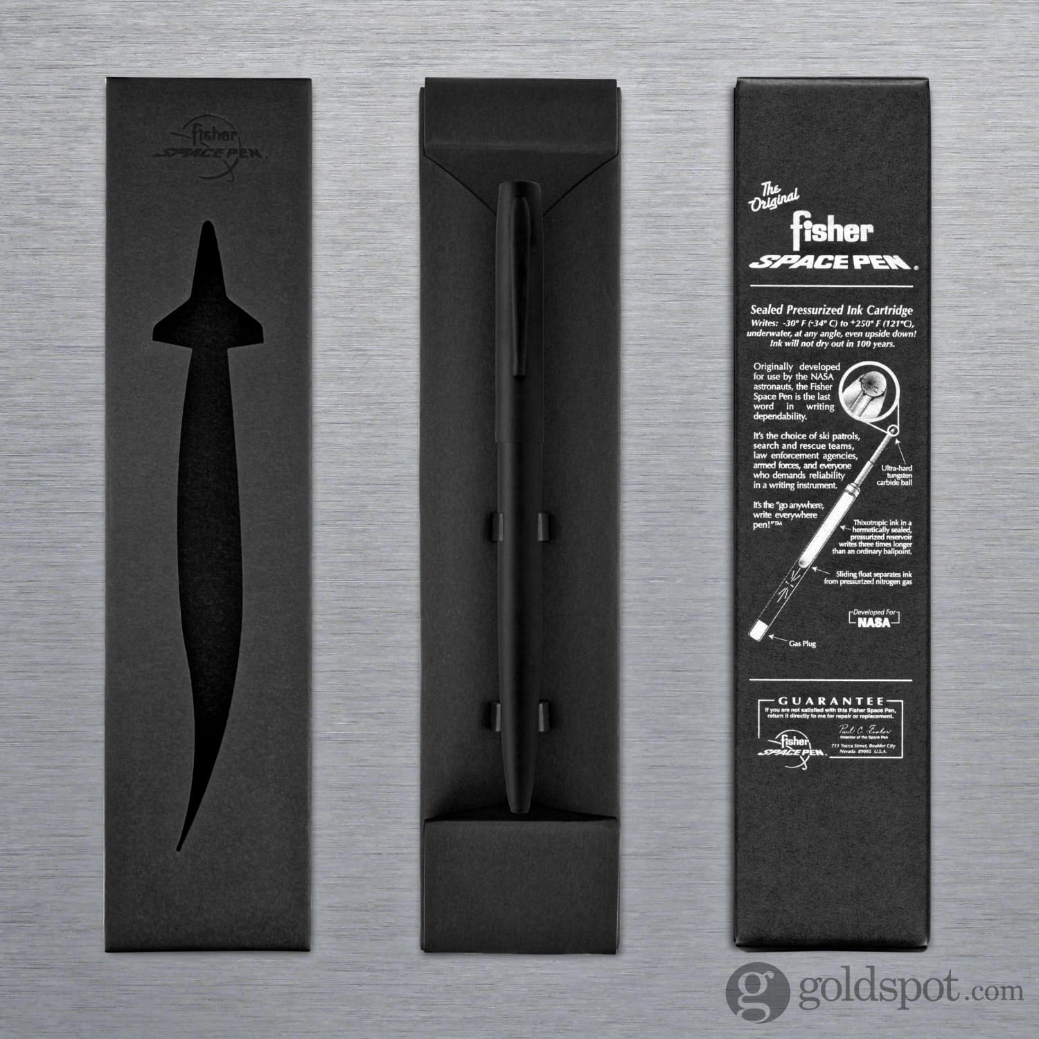 Fisher Space Pen Military Cap-O-Matic Ballpoint Pen - Matte Black Tactical Writing Instrument for Outdoor, Survival & Everyday Use