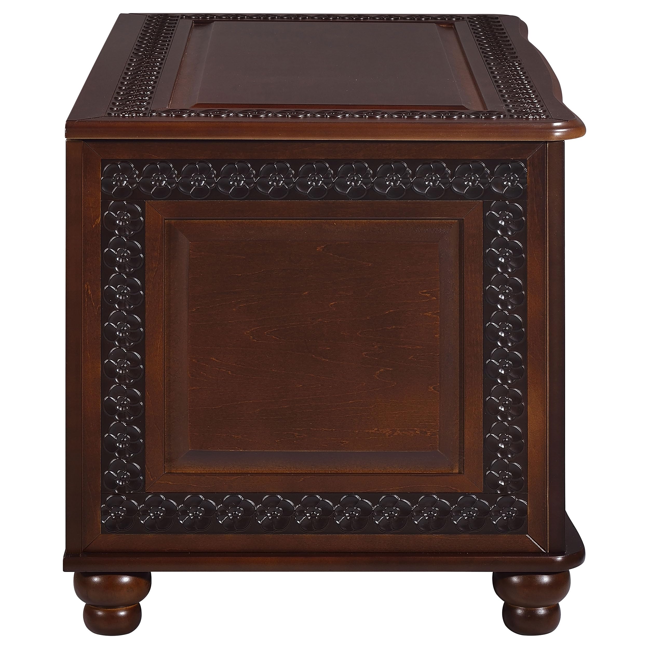 Coaster Home Furnishings Finlay Traditional 40-Inch Wood Storage Trunk - Cedar Lined Hope Chest for Bedroom, Kids Room & Nursery - Dark Tobacco Finish (900012) - Perfect for Blanket Storage, Toy Organization & Seasonal Decor