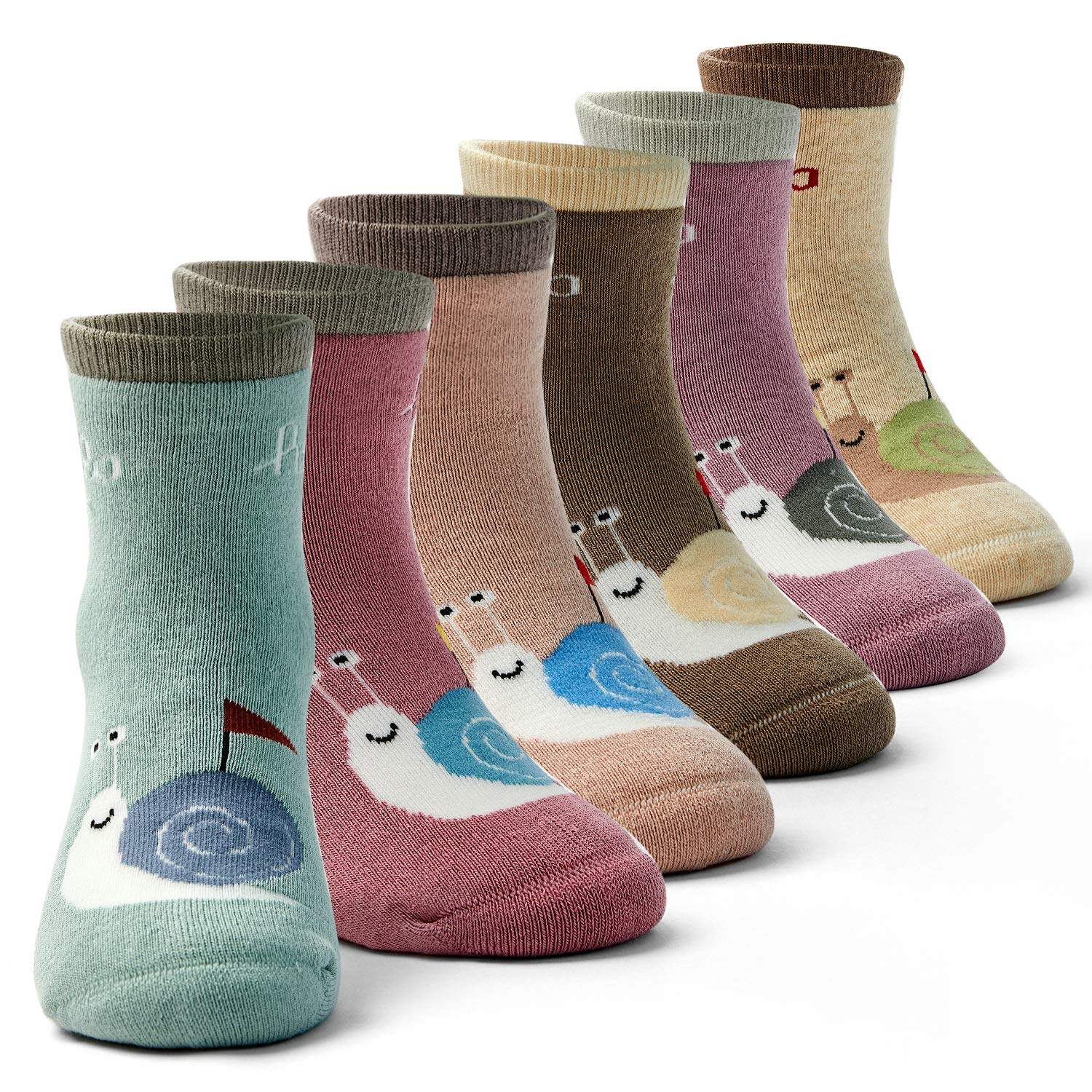 Boys Winter Socks 6-Pack - Warm Thermal Crew Socks for Kids - Outdoor & School