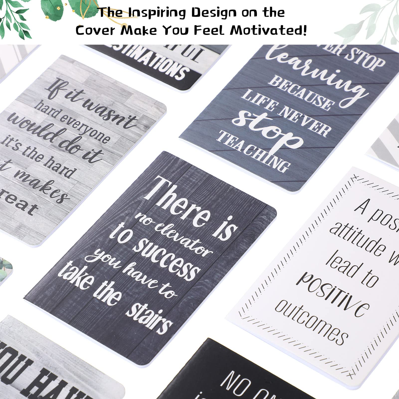 Outus 24-Pack Mini Motivational Notepads - Inspirational Pocket Notebooks for School, Office & Travel - 12 Vibrant Styles - Perfect for Daily Journaling, Goal Setting & Gift Giving