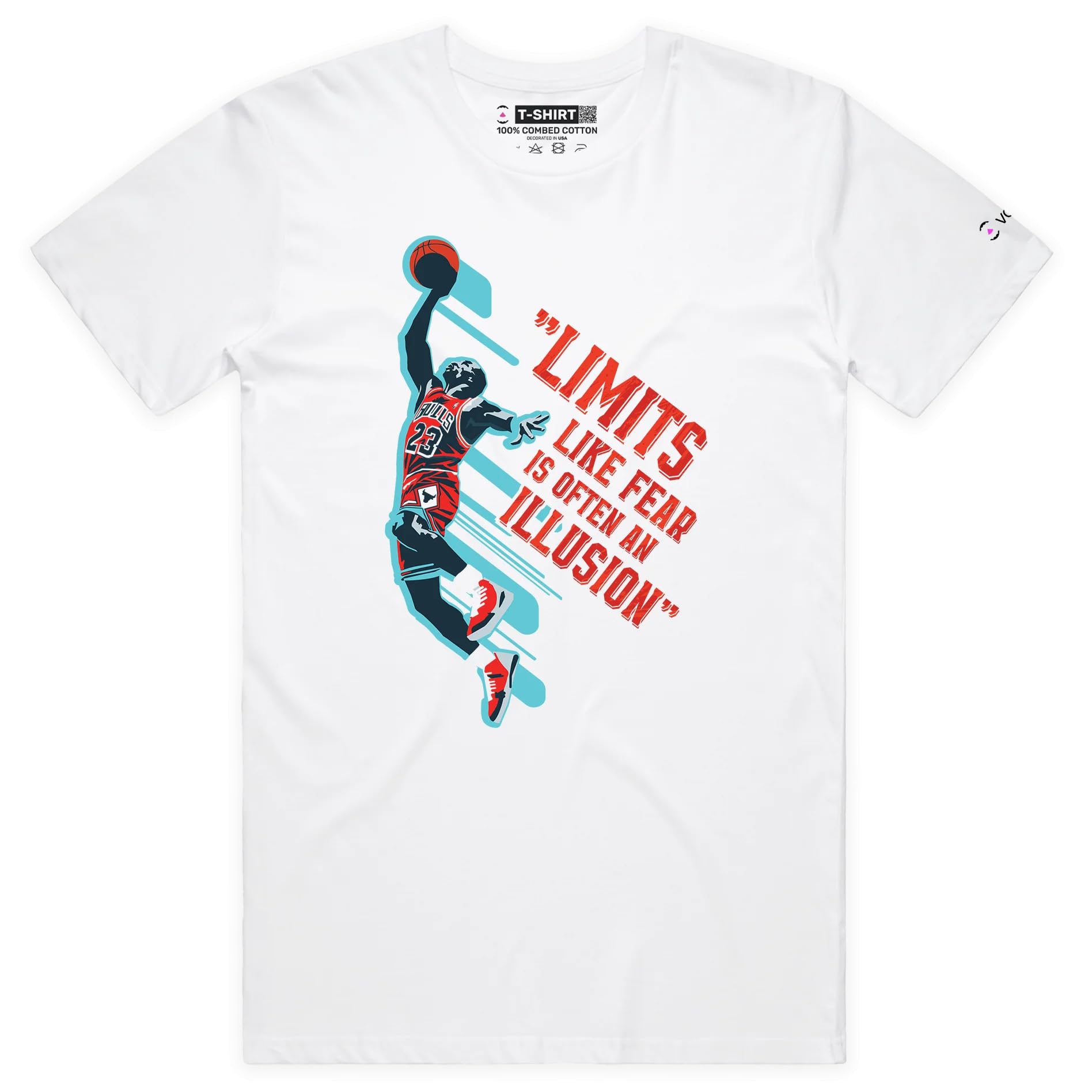 Michael Jordan No Limits Quote T-Shirt - Premium Graphic Chicago Bulls 23 Hall of Fame Basketball Tee for Men & Women - Perfect for Game Day, Gym Workouts & Streetwear Fashion