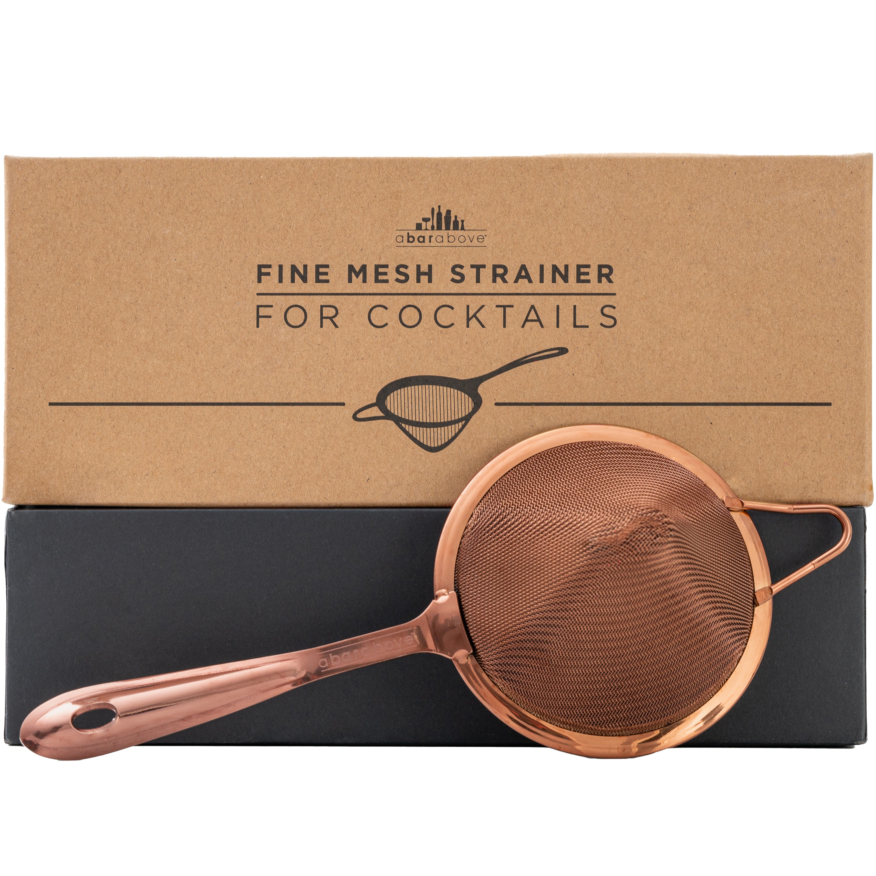 Premium Antique Copper Fine Mesh Strainer - Ultra Fine Kitchen Sieve for Tea, Coffee, Herbs & Spices - Perfect for Brewing, Cooking & Baking