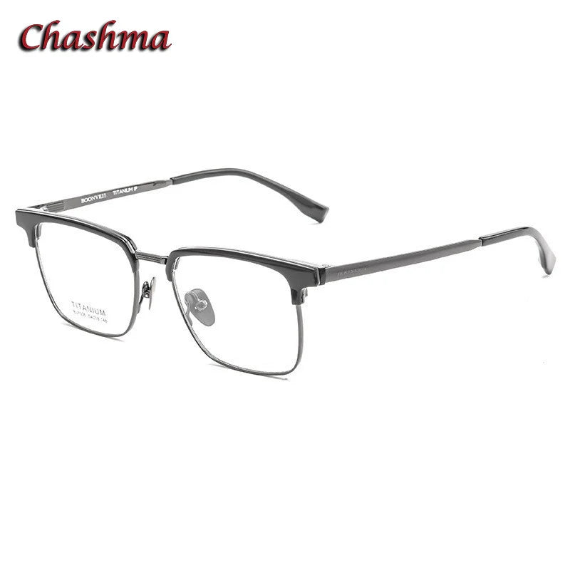 Unisex Square Acetate Titanium Eyeglasses Frame 7006 - Lightweight & Durable for Reading, Work, and Everyday Fashion