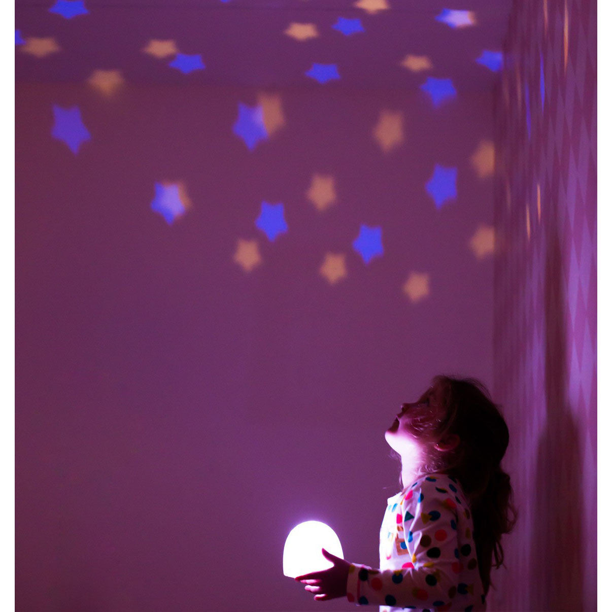 A Little Lovely Company Projector Light Rainbow - Colorful LED Night Light for Kids Room, Nursery & Bedroom - Perfect for Relaxation, Sleep Aid & Mood Lighting