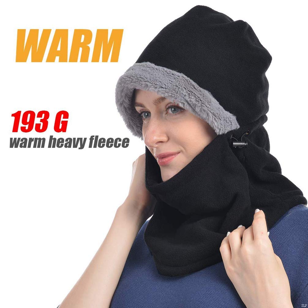 TITECOUGO Fleece Balaclava Hood - Winter Thermal Ear Warmer Hat for Men & Women - Perfect for Skiing, Snowboarding, and Cold Weather Outdoor Activities