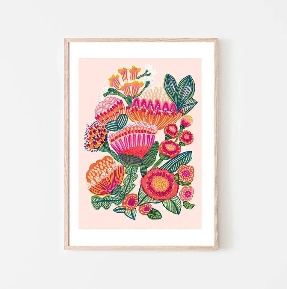 Desert Flowers Art Print - Stunning Botanical Wall Decor for Home, Office & Living Room