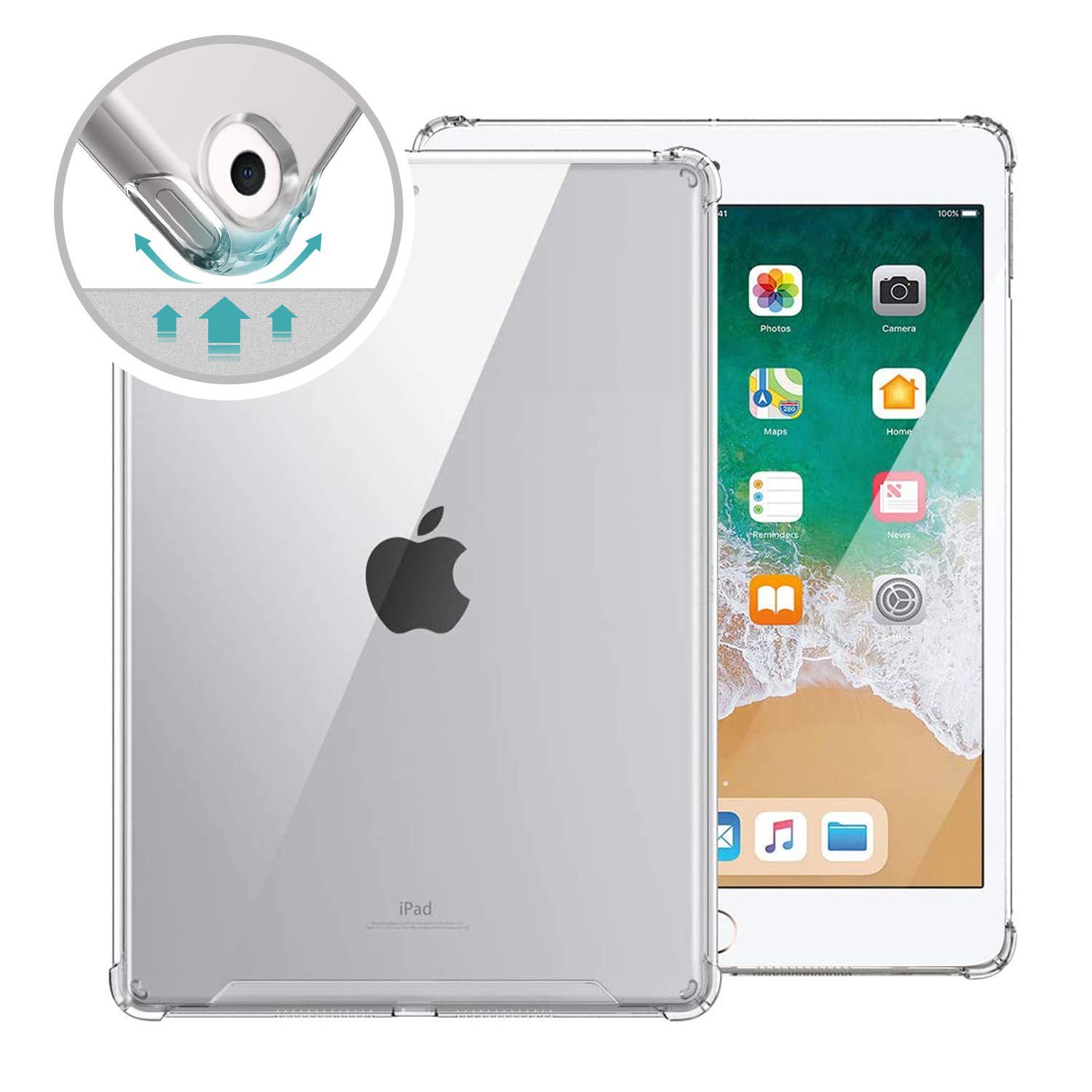 ORIbox Clear TPU Protective Case for iPad 6th/5th Gen 9.7