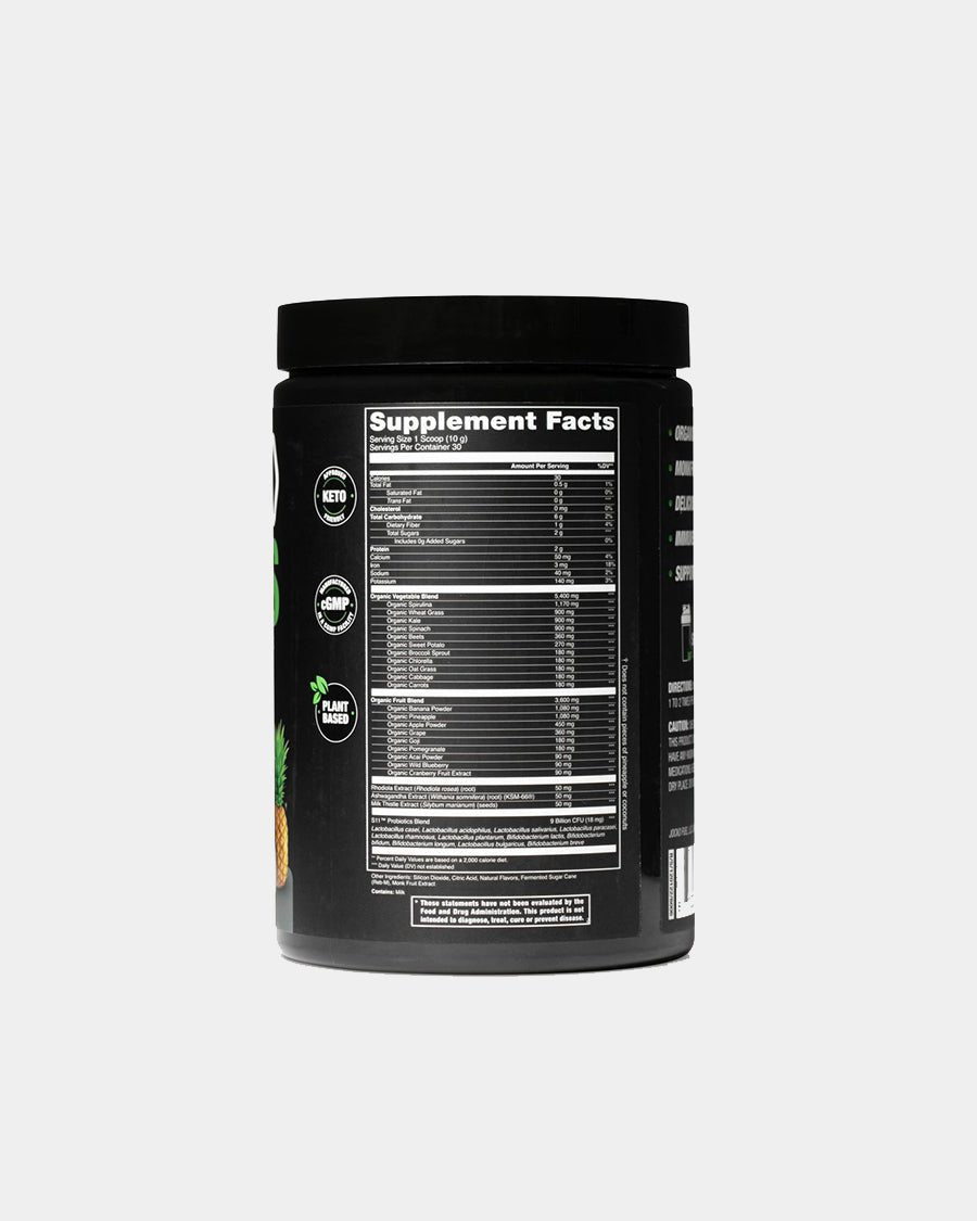 Jocko Fuel Greens Superfood Powder - Organic Greens Supplement for Energy & Digestion - Boost Immunity & Detox - Perfect for Smoothies, Shakes & Post-Workout Recovery