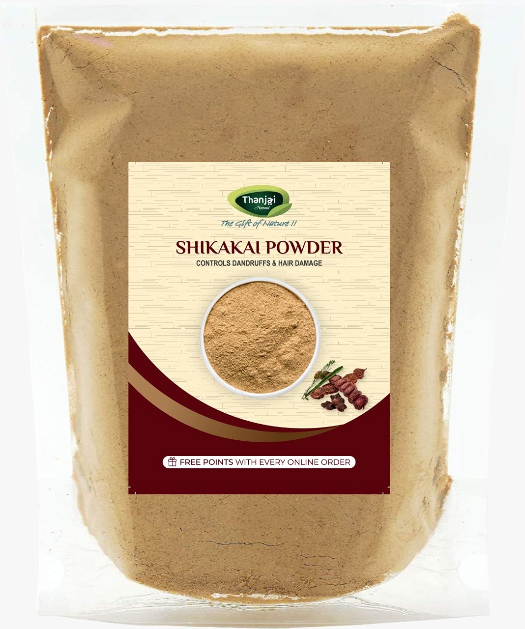 **Thanjai Natural Shikakai Powder (Acacia Concinna) 500gm | 100% Pure & Natural Hair Cleanser for Damaged & Weak Hair | Homemade Ayurvedic Hair Pack Powder for Shine & Growth | Perfect for DIY Hair Care & Scalp Treatment**