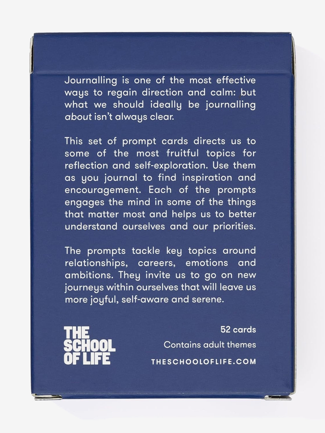 The School of Life Journal Prompt Cards - 50 Thought-Provoking Questions for Self-Discovery & Personal Growth | Perfect for Therapy, Mindfulness Practice & Daily Reflection
