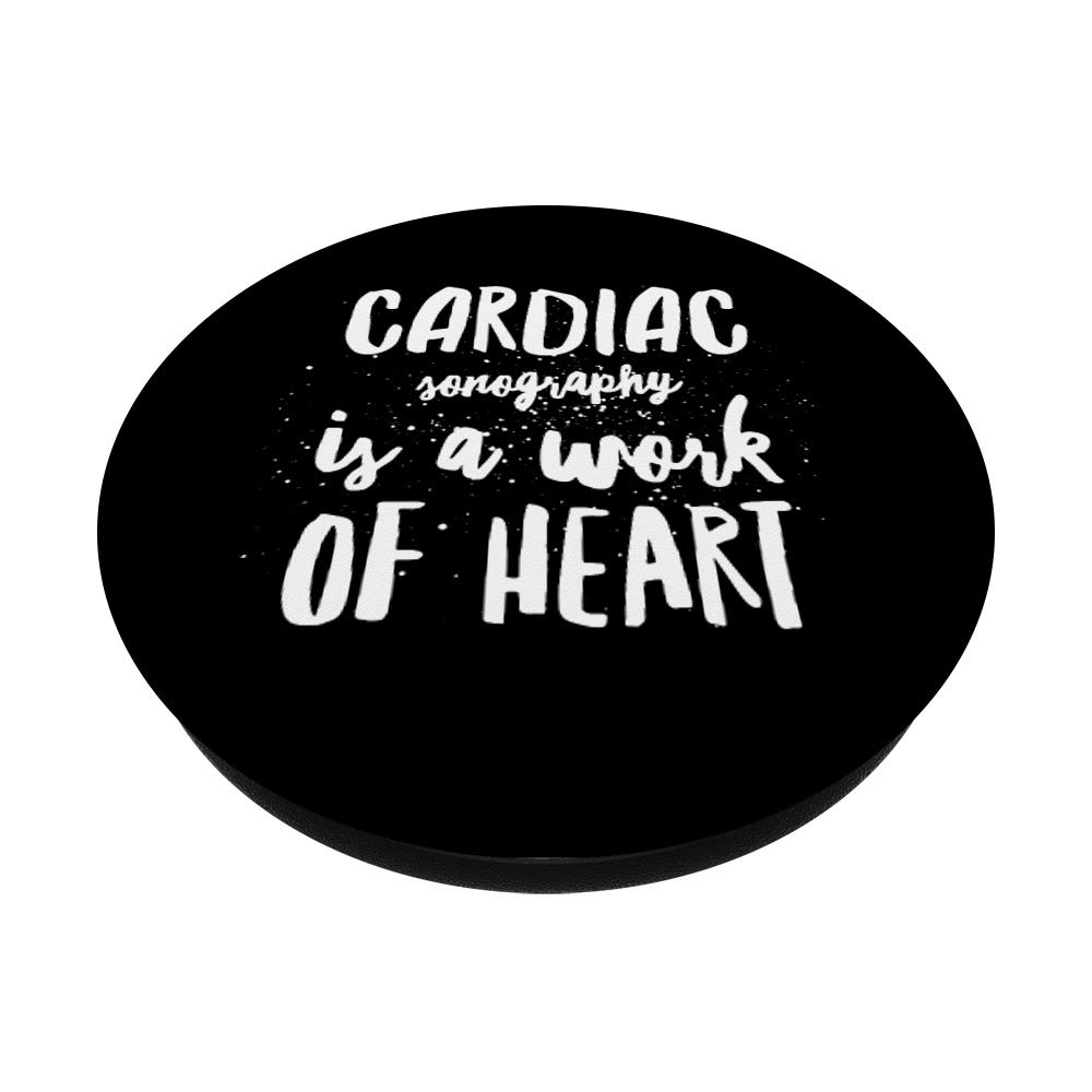 Medical Cardiac Sonography PopSockets - Phone & Tablet Grip Stand for Sonographers & Ultrasound Techs | Perfect for Hospital, Clinic & Medical School Use