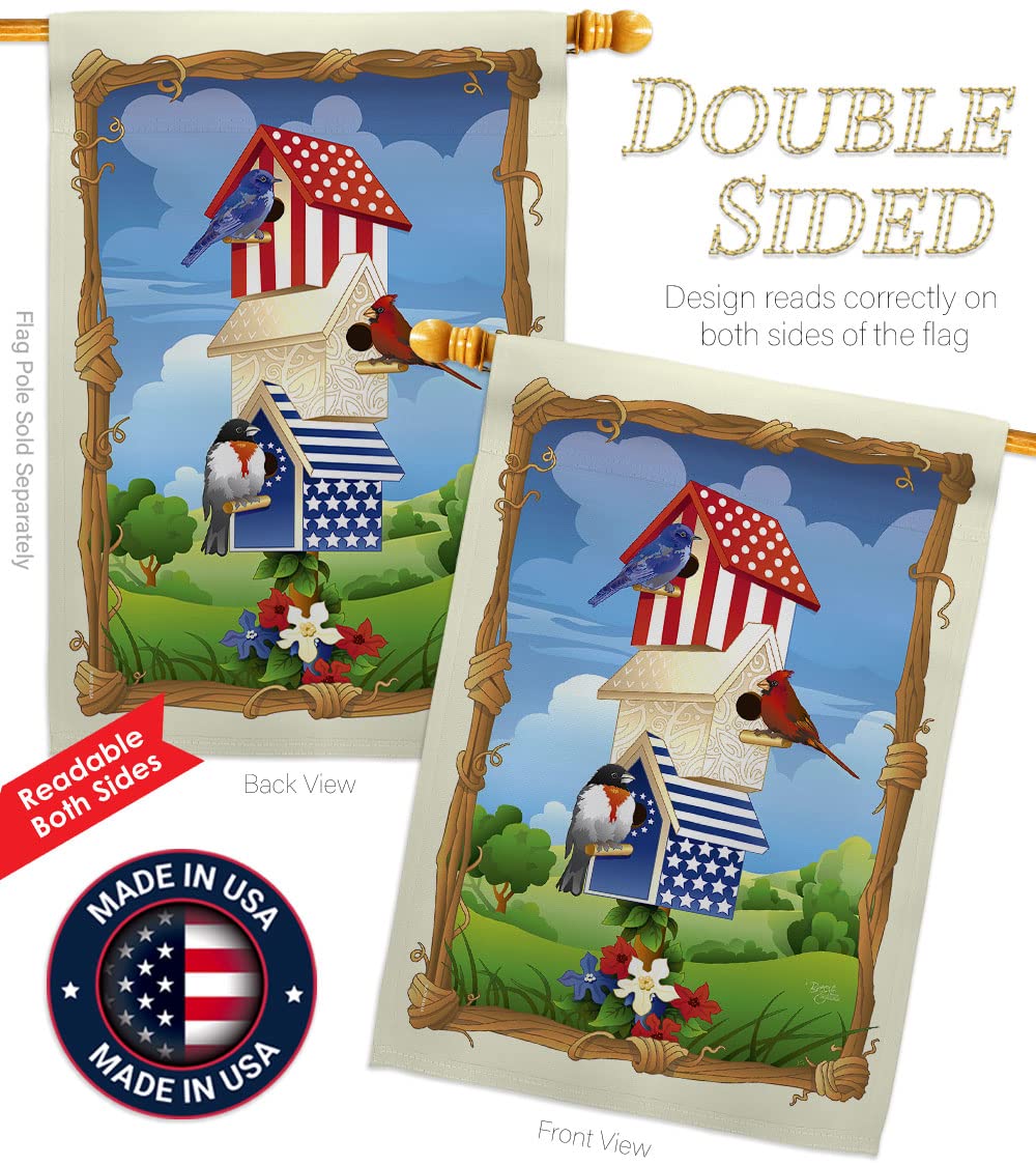 Patriotic Birdhouse Flag Set - 28
