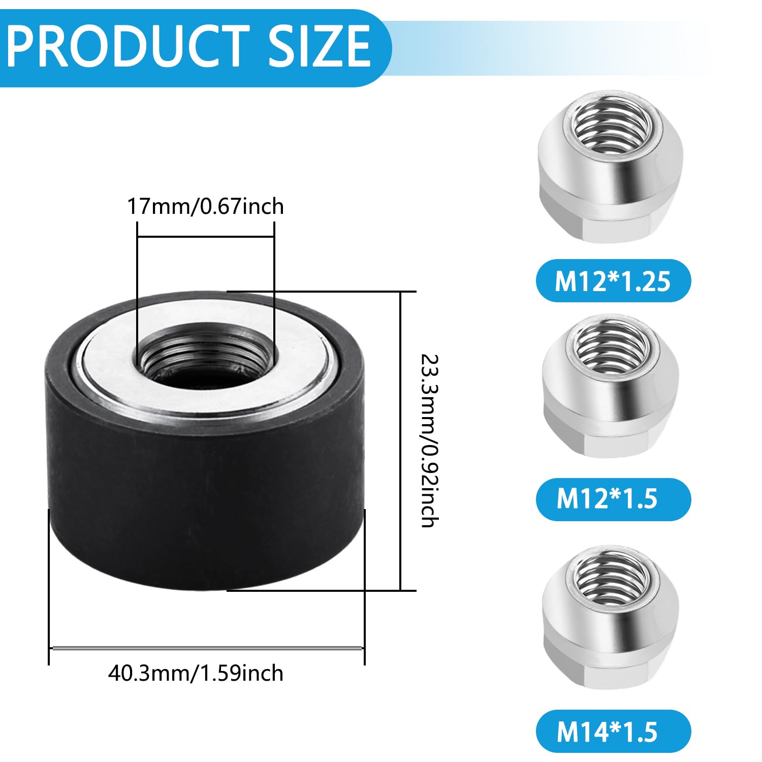 22800 Wheel Stud Installer Kit - Replace Most Automotive & Light-Duty Truck Wheel Studs (2pc Studs with 3 Lug Nuts) - Perfect for DIY Car Repairs, Wheel Replacements & Emergency Roadside Fixes