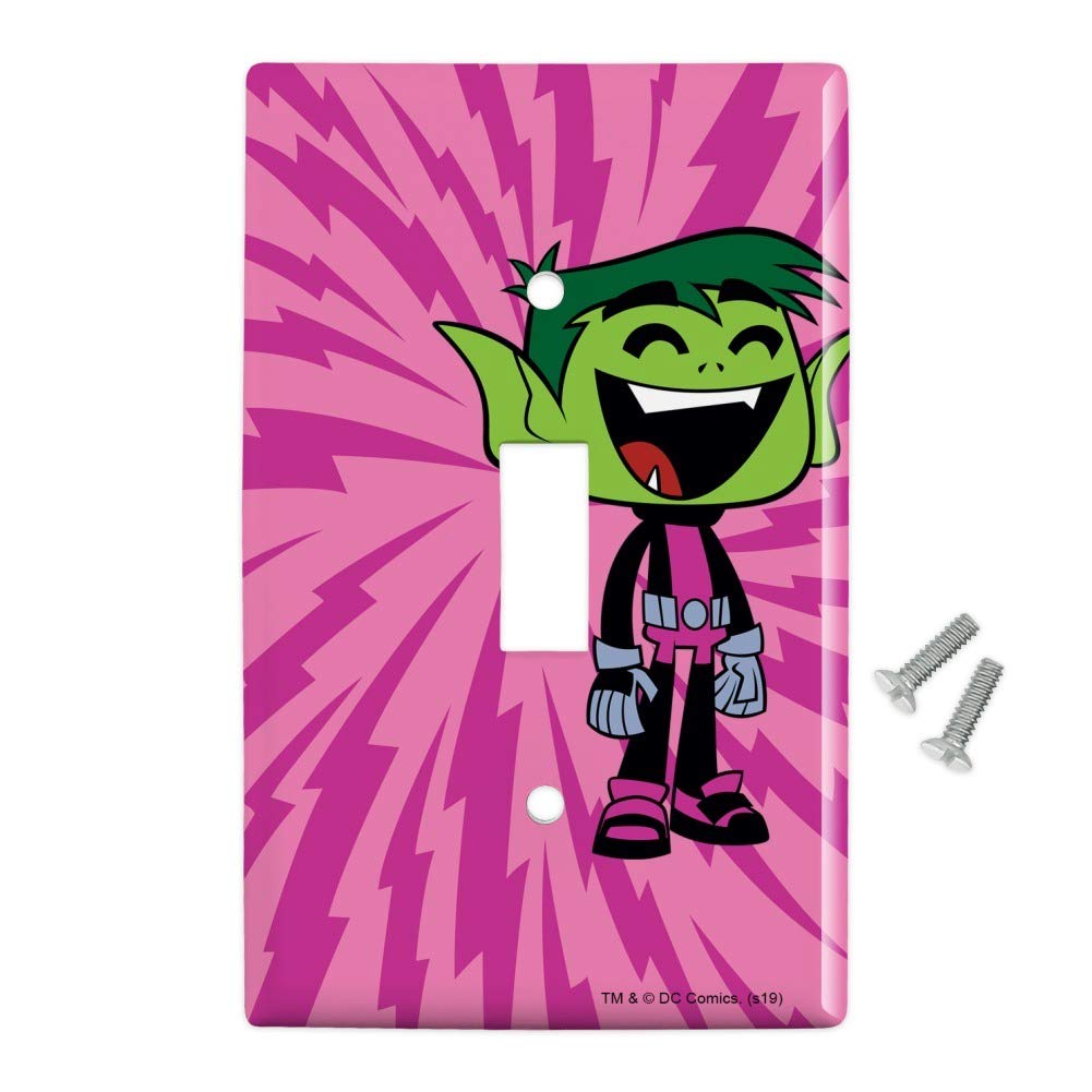 Teen Titans Go! Beast Boy Plastic Wall Decor Light Switch Plate Cover - Fun Superhero Room Accessory for Kids & Teens Bedroom, Game Room, or Dorm