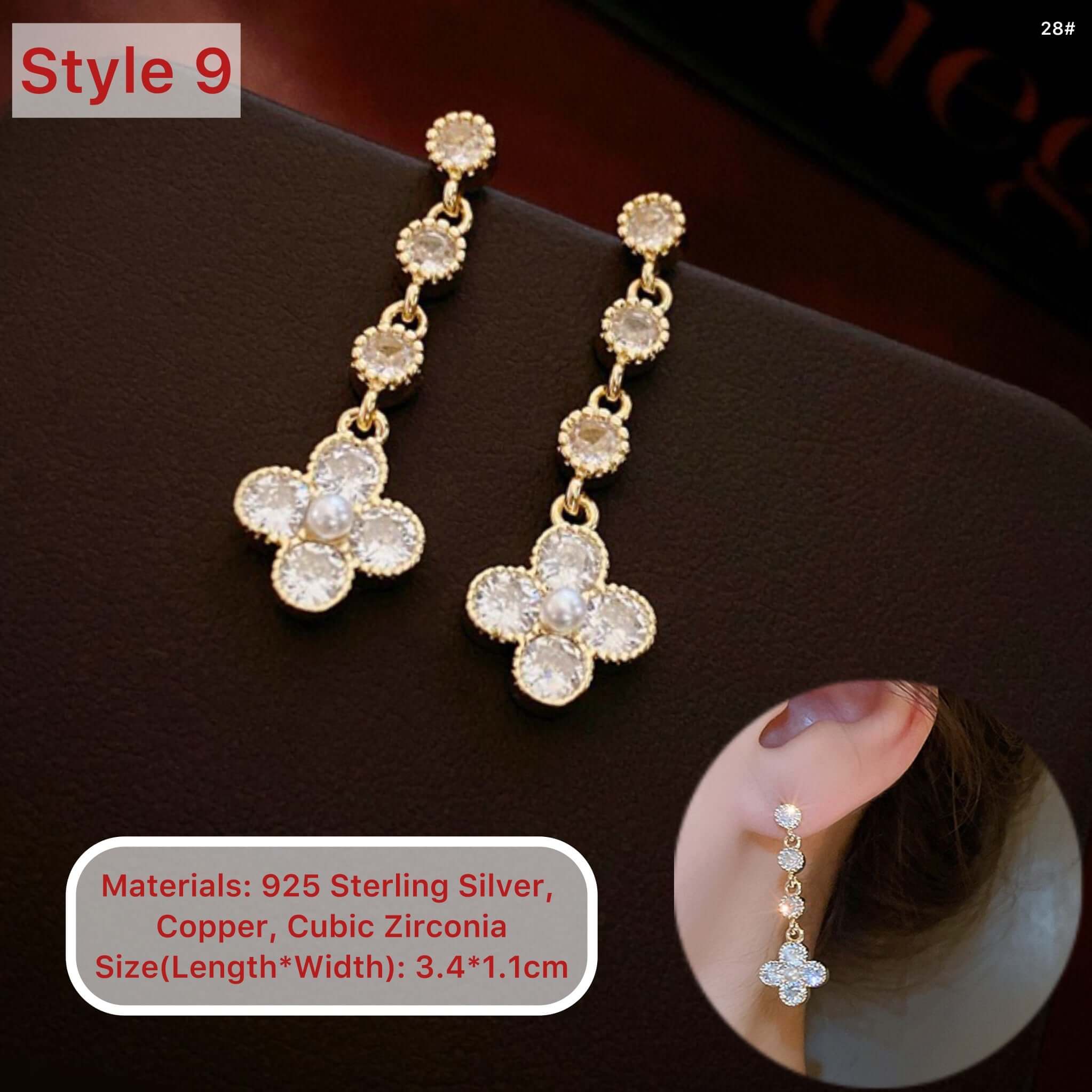 18K Gold Plated 4 Leaf Clover Earrings for Women - Lucky Charm Stud Earrings | Perfect Gift for Birthday, Anniversary & St. Patrick's Day | CE001