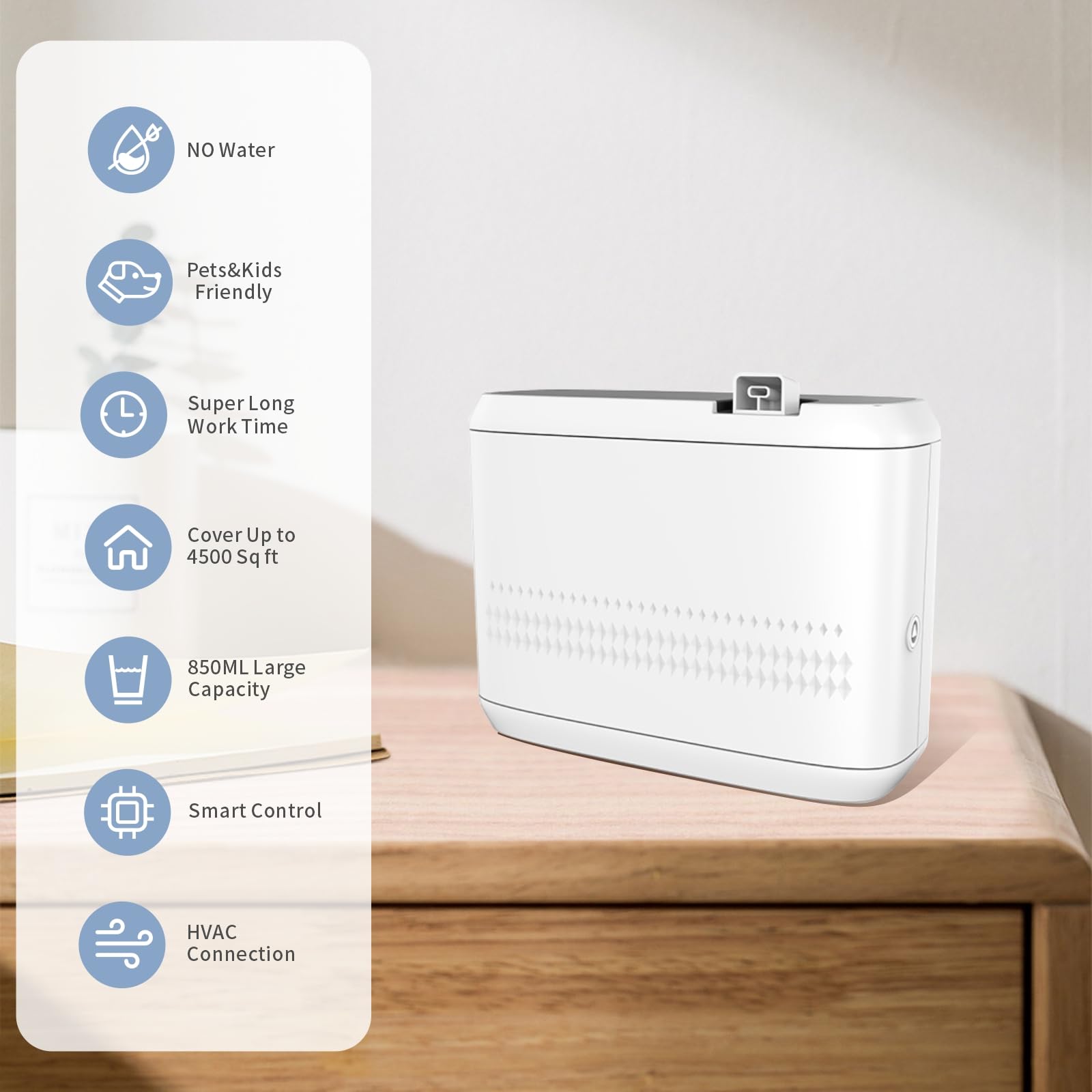 Smart Scent Air Machine for Home, Hotel, Spa & Office - 850ML HVAC Essential Oil Diffuser, Waterless Aromatherapy System Covers 4500 Sq.Ft - Perfect for Relaxation, Stress Relief & Creating Inviting Spaces