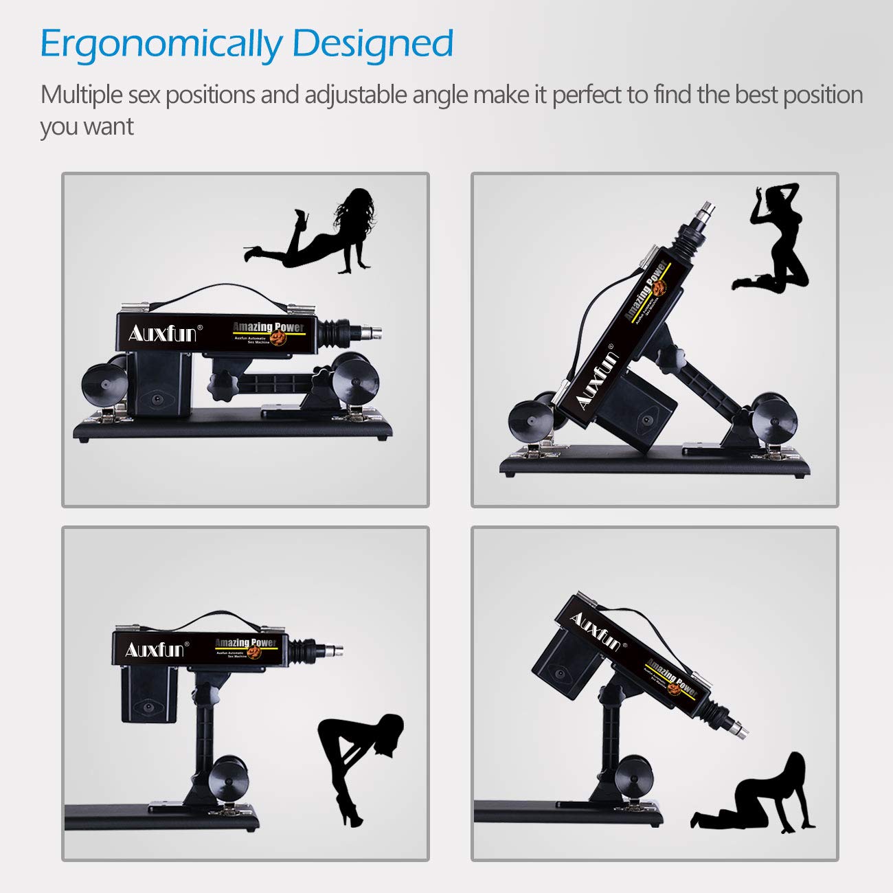 AUXFUN Automatic Sex Machine for Women & Men - 7 Attachments Including Thrusting Machine, Masturbation Cup & Anal Dildo | 3XLR Connection | Adult Sex Toy for Couples & Solo Play | Perfect for Bedroom, BDSM & Spicing Up Relationships