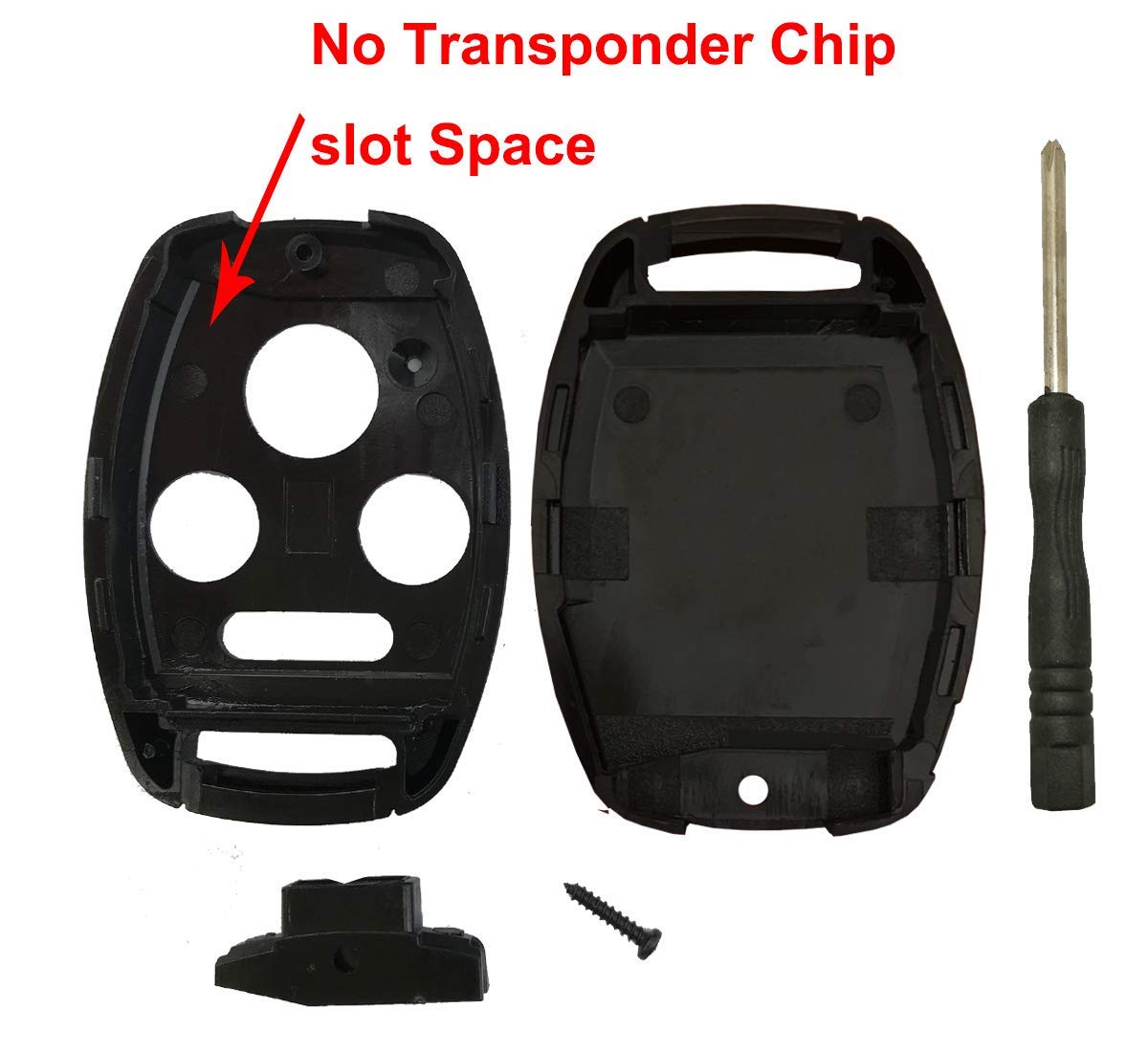 J-ACCES Silicone Key Fob Cover Case for Honda Accord Civic EX Pilot - Keyless Entry Remote Shell Protector with Screwdriver (Black) - Durable Protection for Car Keys, Perfect for Daily Use & Travel