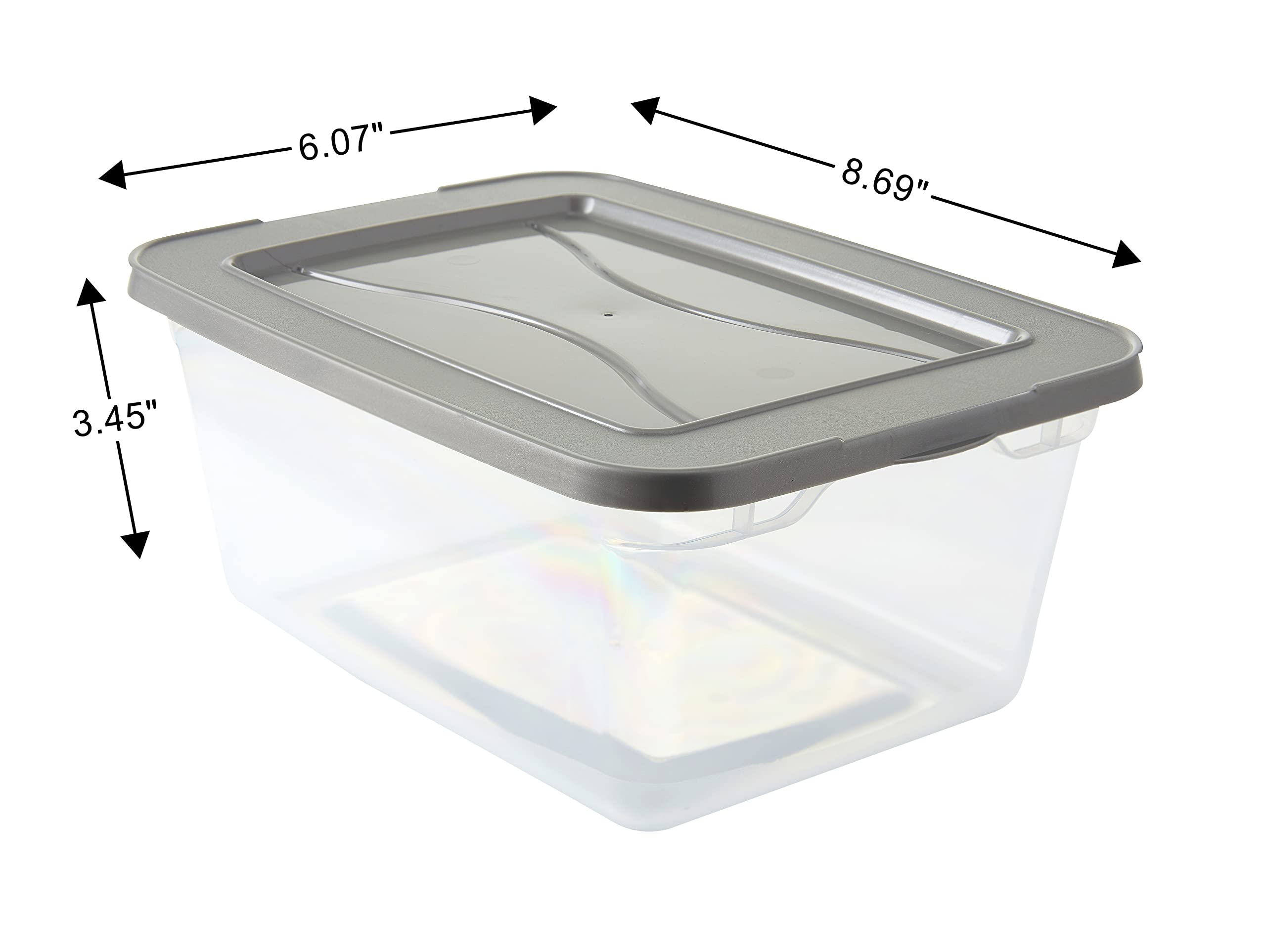 6 Pack Clear Stackable Plastic Storage Bins with Lids - 2 Quart Small Space Organizer Containers for Home, Office, Closet & Pantry | Perfect for Organizing Toys, Crafts, Office Supplies & Kitchen Items