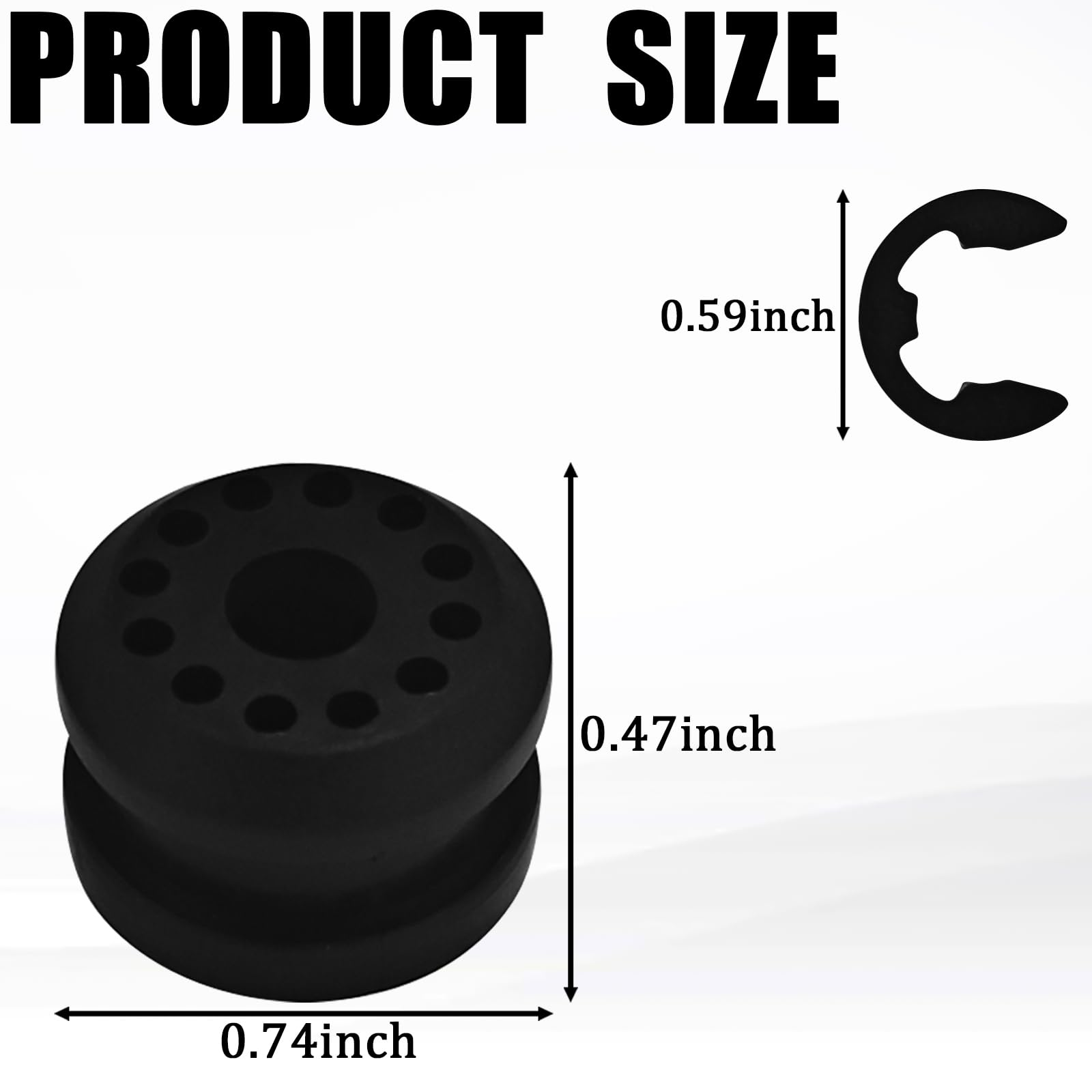 2PCS Transfer Case Shift Linkage Bushing Kit with 2 E-Clips - OEM#68078974AA 68078975AA Replacement for Dodge Ram 1500 2500 3500 - Fix Loose Shifting & Improve Gear Performance for Off-Road & Towing
