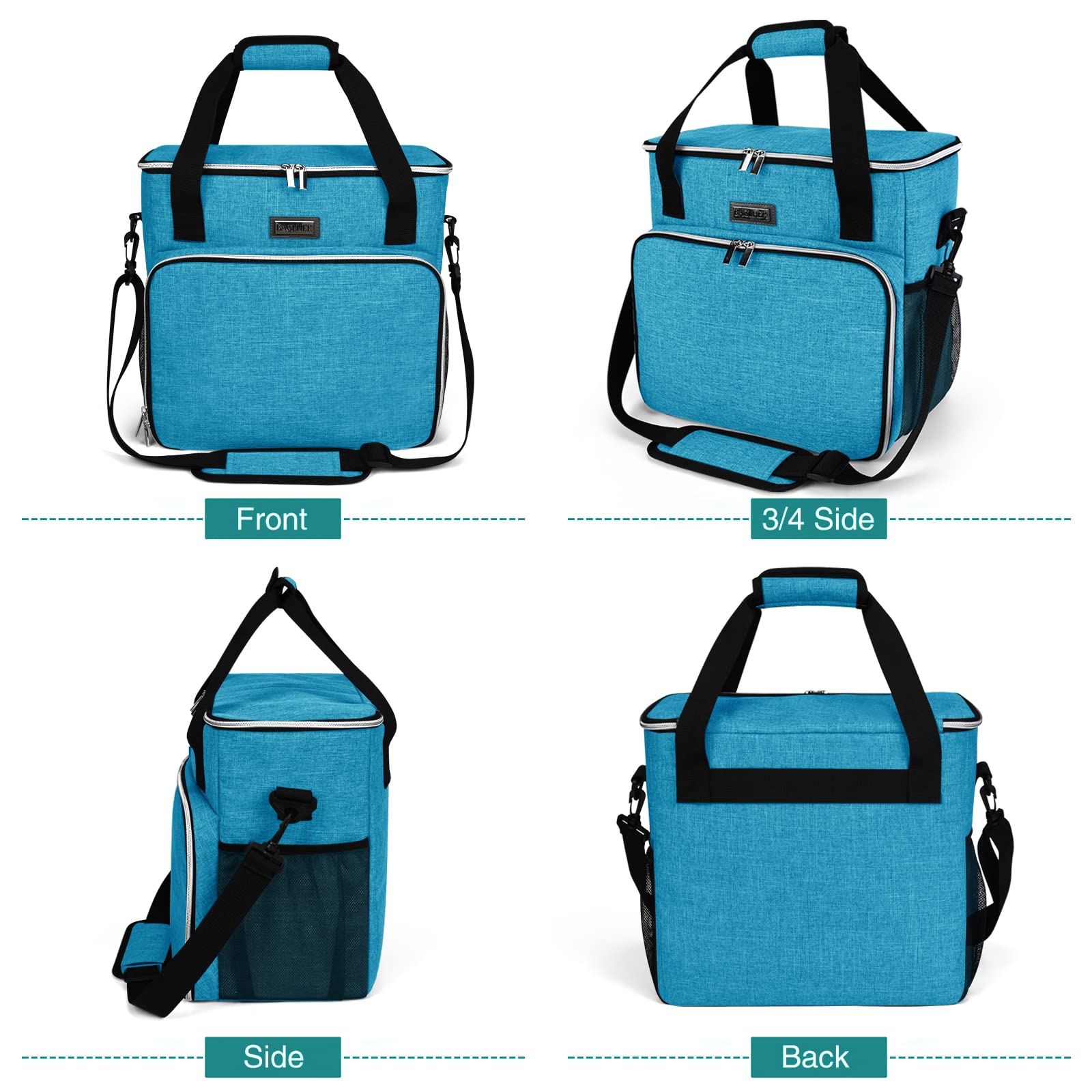 BAGLHER Pet Travel Bag with Bowls & Containers - Sky Blue for Dog Trips