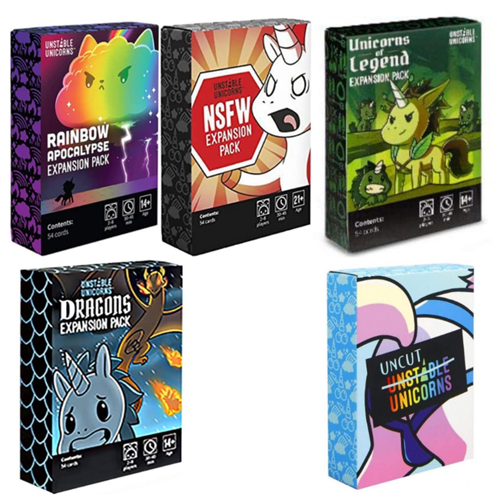 Unstable Unicorns Strategic Card Game with 5 Expansions - Perfect for Adult Game Nights and Family Gatherings