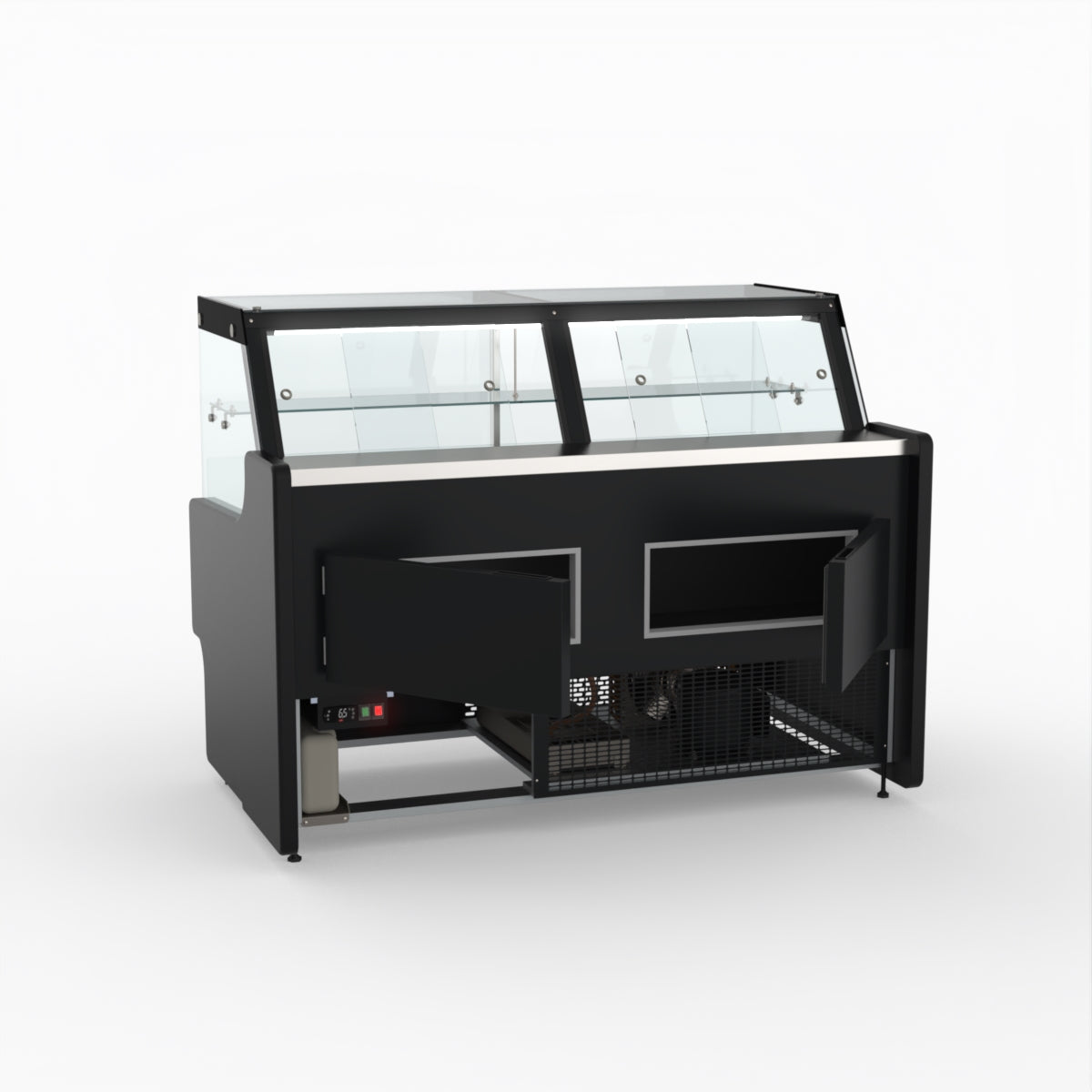 1.5 Meter Deli Showcase Glass Display Case - Commercial Refrigerated Food Display for Bakery, Deli, and Supermarket Use