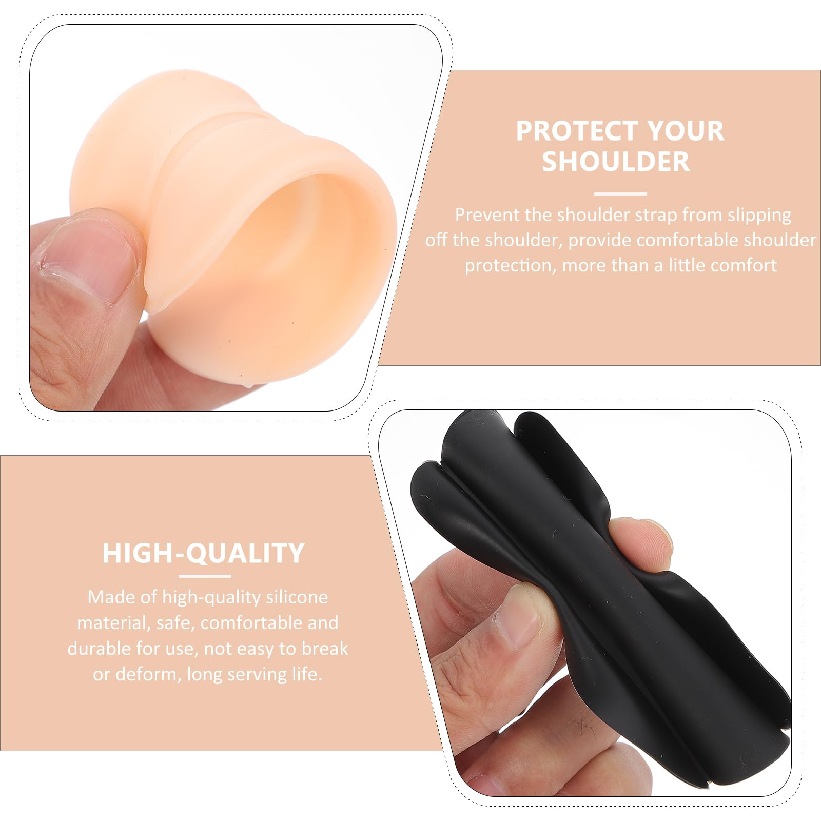 Women's Silicone Bra Strap Cushions - 2 Pairs Soft Non-Slip Shoulder Pads for Comfort & Support | Reduce Shoulder Discomfort | Perfect for Work, Travel & Everyday Wear