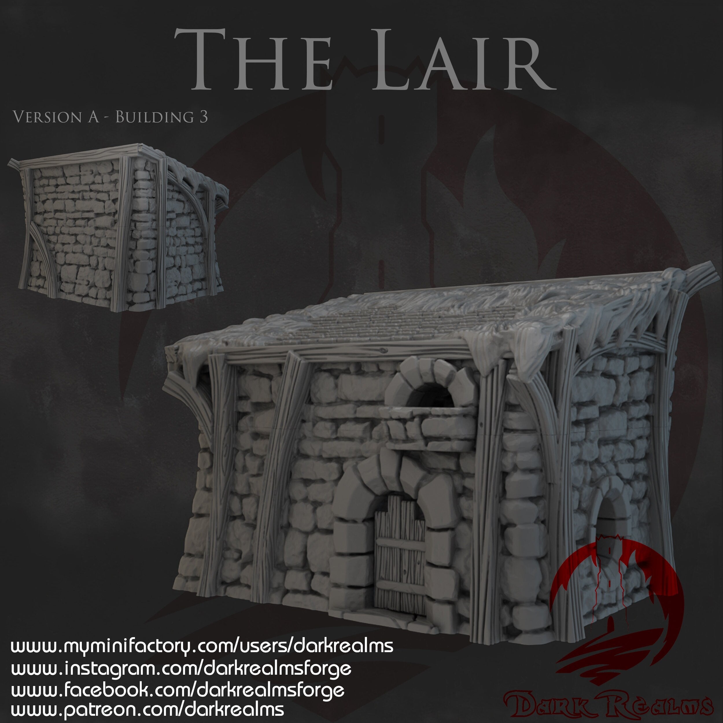 Dungeons & Dragons Terrain Set - The Lair Rats Lair with 4 Buildings, Caves & Tunnels for D&D RPG Tabletop Gaming | Perfect for D&D Campaigns, Wargaming & Fantasy Roleplaying Scenes