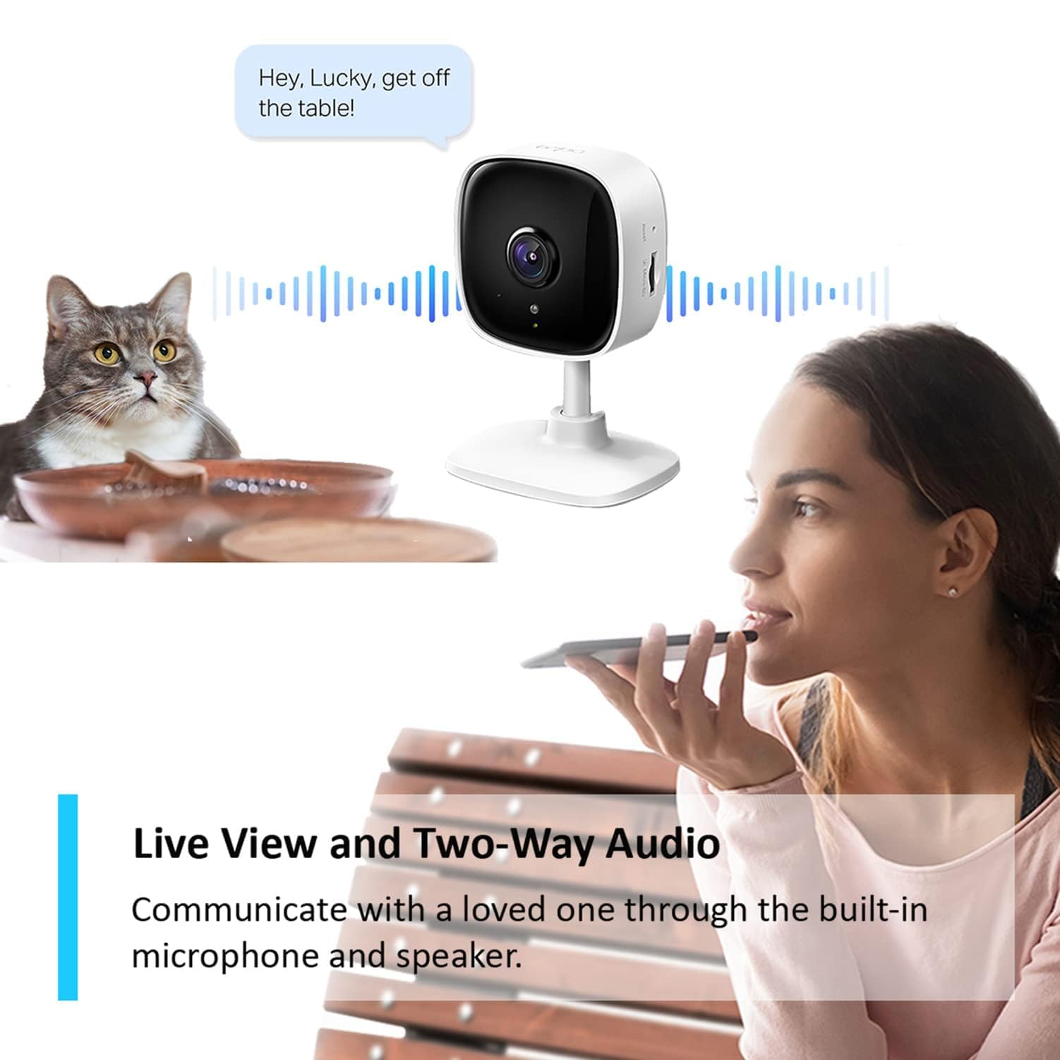 Tapo C110 2K 3MP Indoor Security Camera - WiFi Pet/Baby Monitor with AI Motion Detection, 2-Way Audio & Night Vision, No Monthly Fee, Works with Alexa & Google Home - Perfect for Home, Nursery & Pet Monitoring