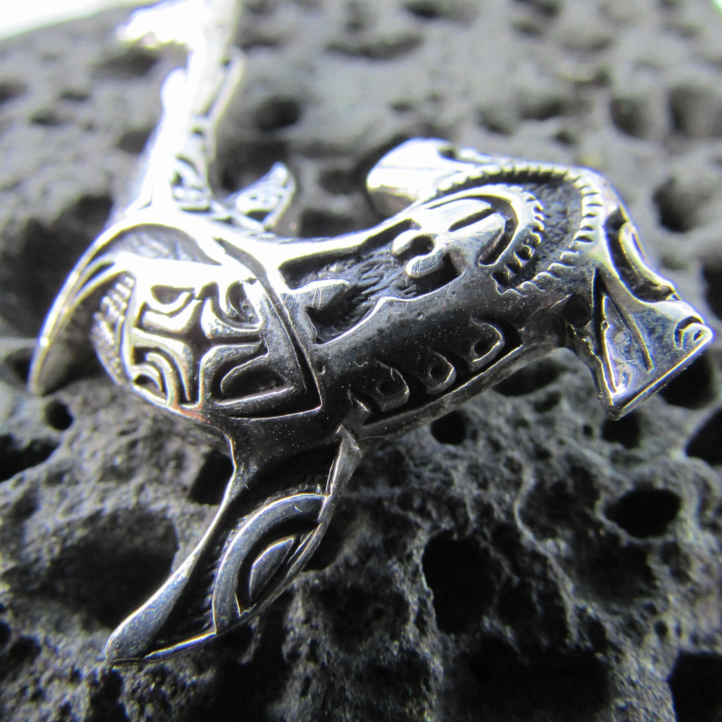 Handmade Sterling Silver Shark Pendant Necklace - Large Ocean & Beach Themed Unique Jewelry Gift for Women & Men | Perfect for Beach Vacations, Surfing Enthusiasts & Marine Life Lovers