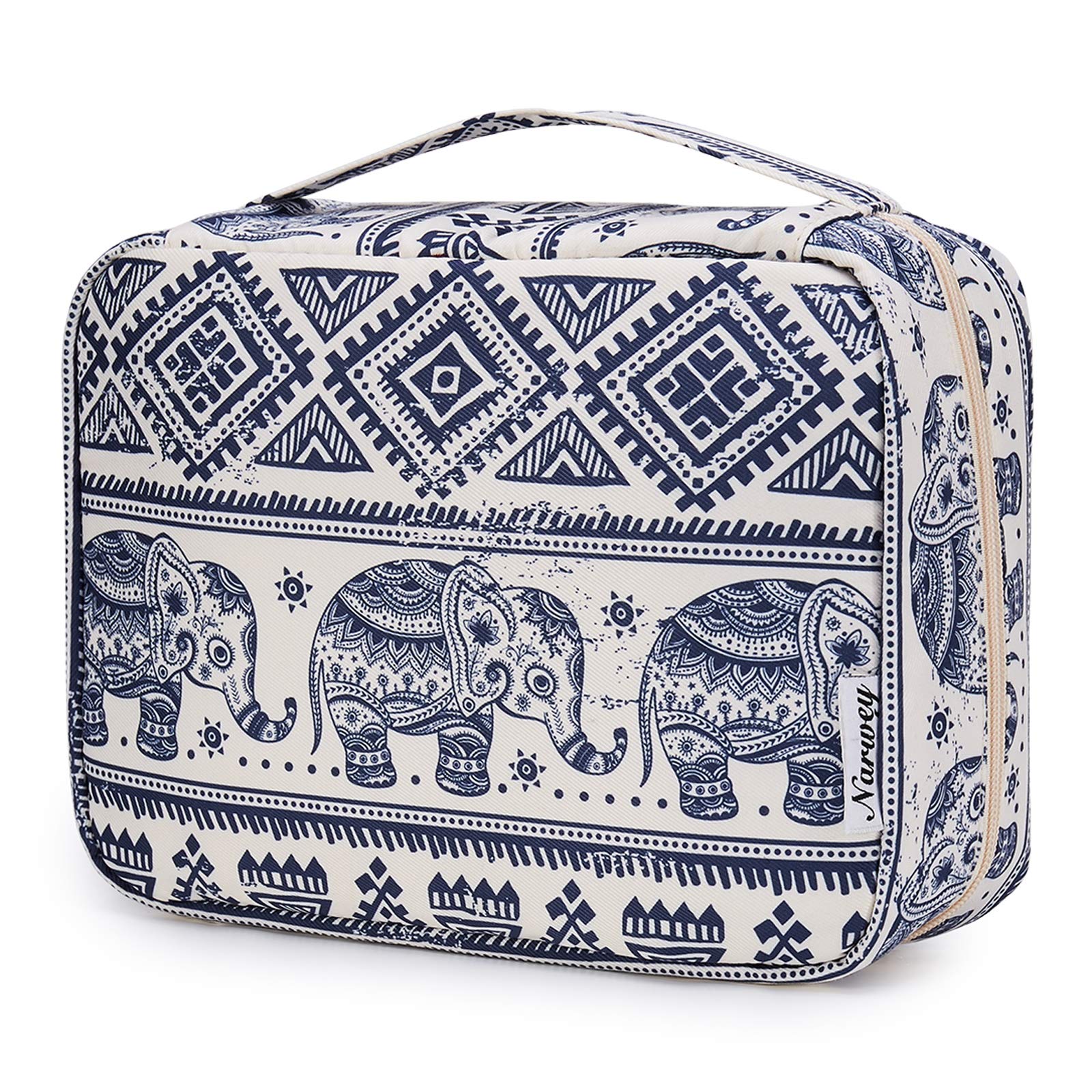 Waterproof Hanging Toiletry Bag for Women - Travel Cosmetic Organizer with Elephant Design | Perfect for Camping, Gym & Vacation Essentials Storage